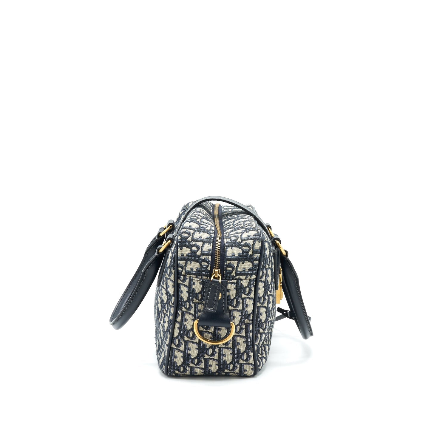 Luxury Dior Oblique Collection Blue Monogram Canvas Tote Bag