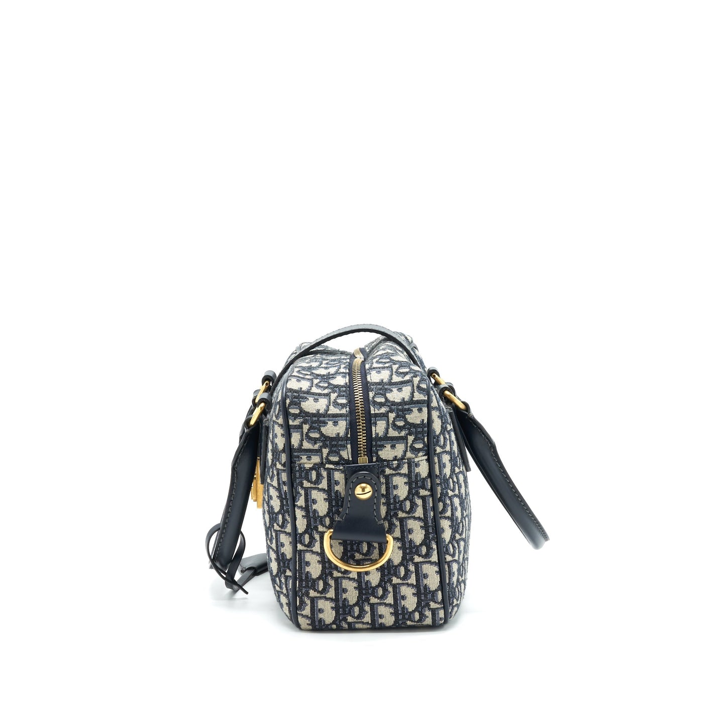 Luxury Dior Oblique Collection Blue Monogram Canvas Tote Bag
