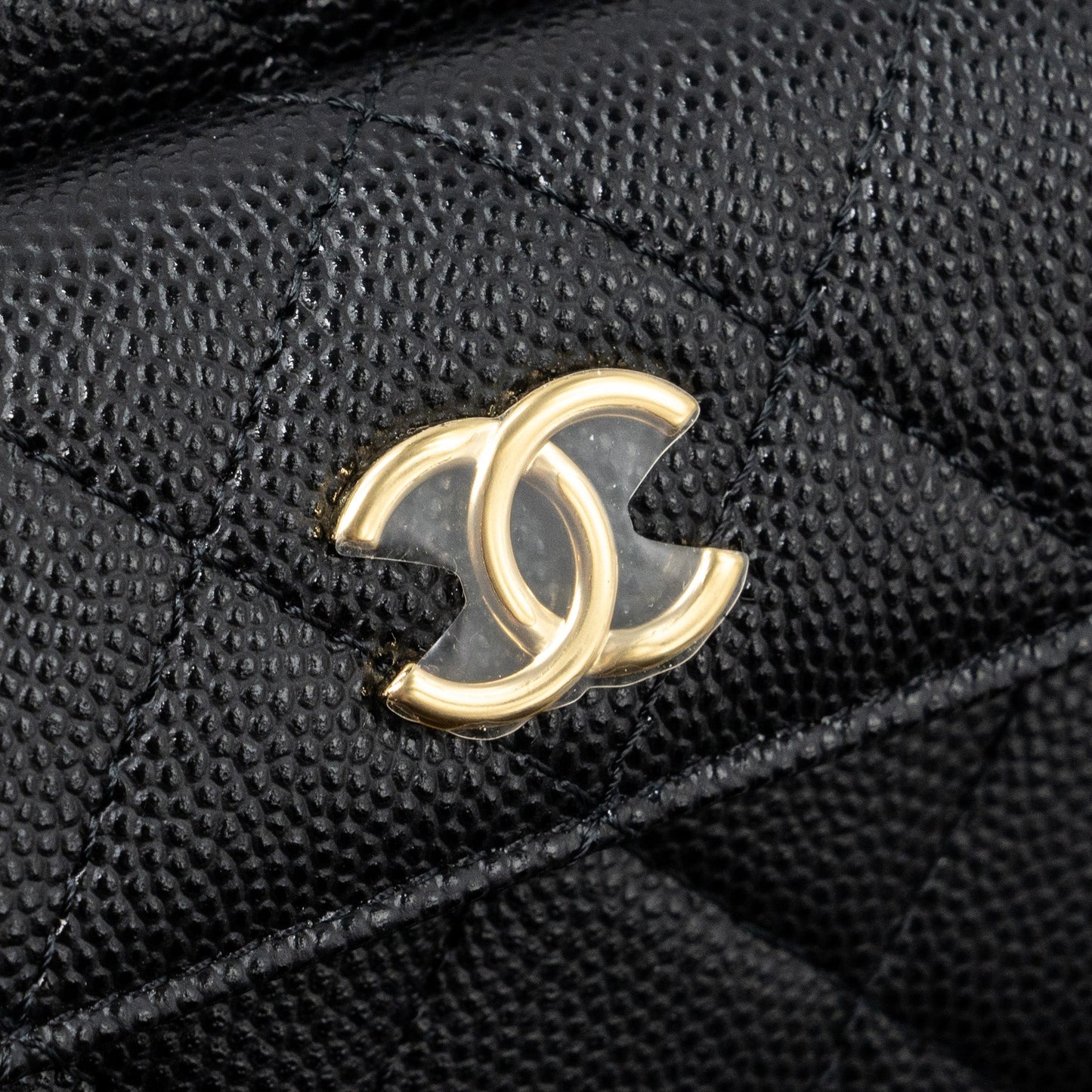 Chanel 23B round clutch caviar black GHW (microchip)
