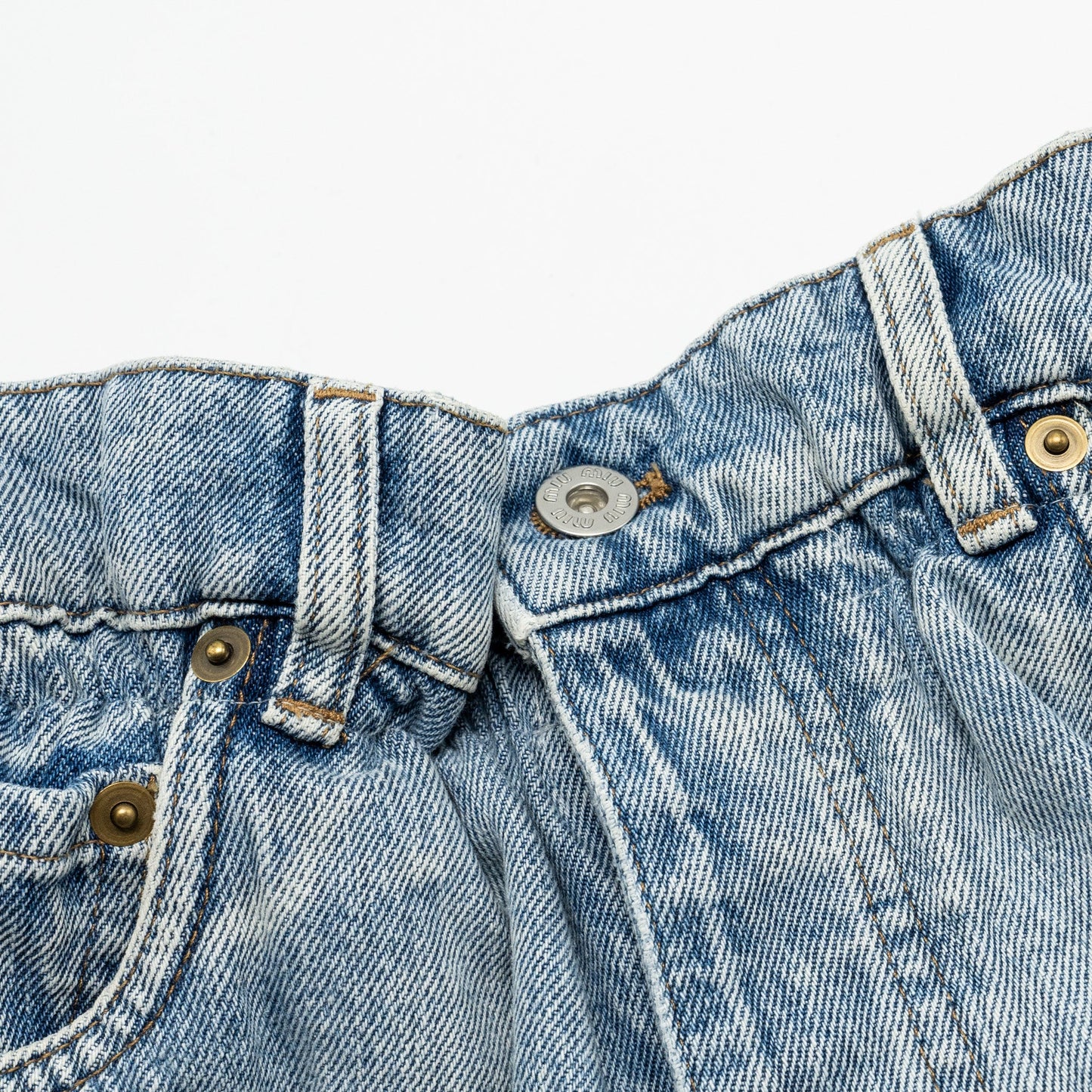 Miu miu Size 26 Denim Shorts Cotton Blue