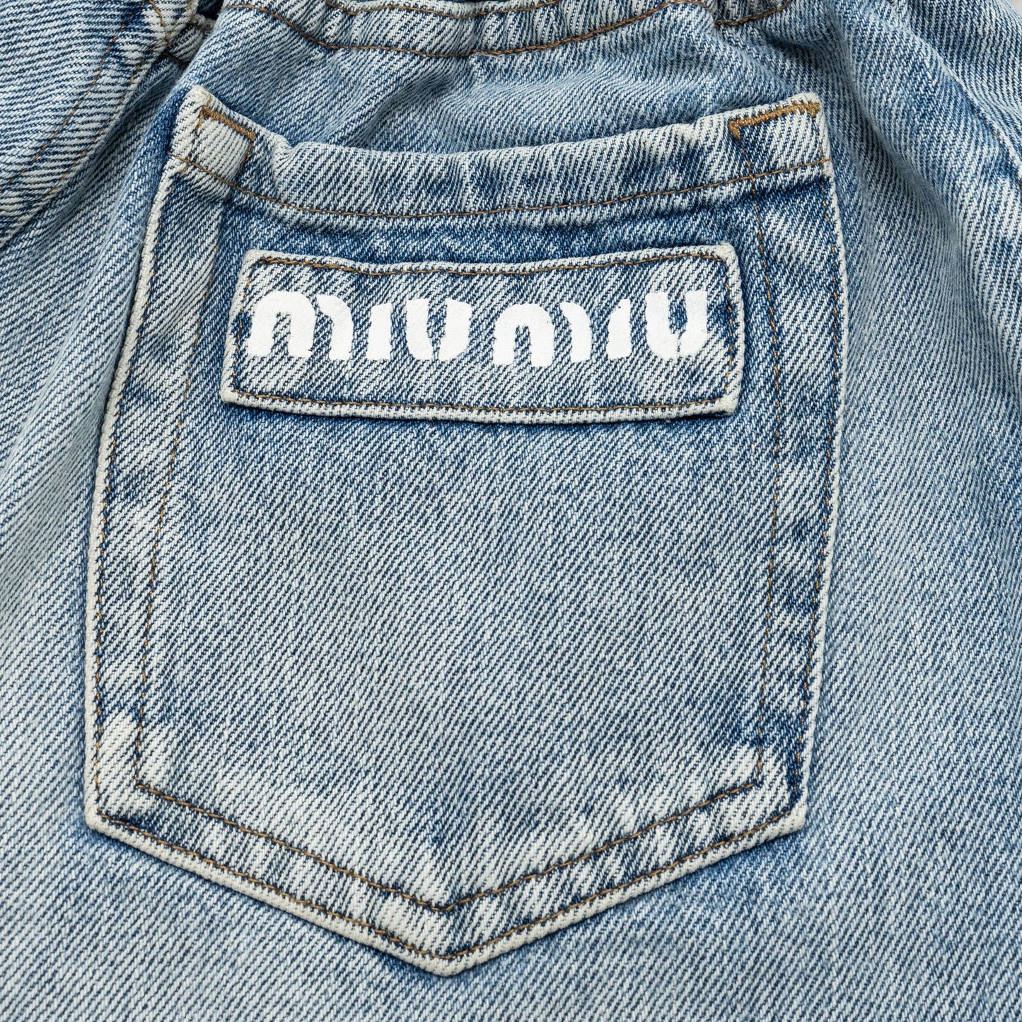 Miu miu Size 26 Denim Shorts Cotton Blue