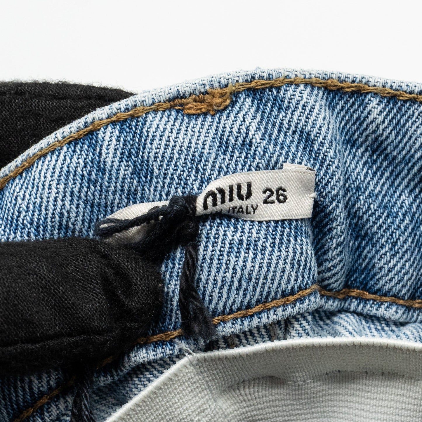 Miu miu Size 26 Denim Shorts Cotton Blue