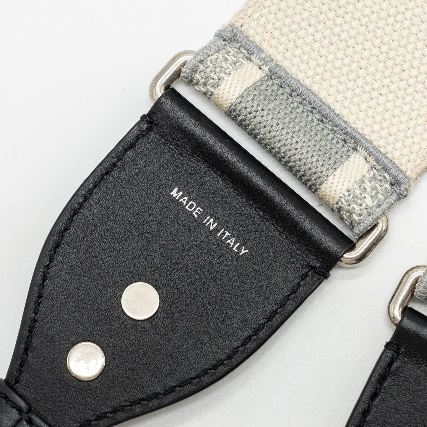 Luxury Dior Wide Shoulder Strap Canvas Embroidered Grey SHW