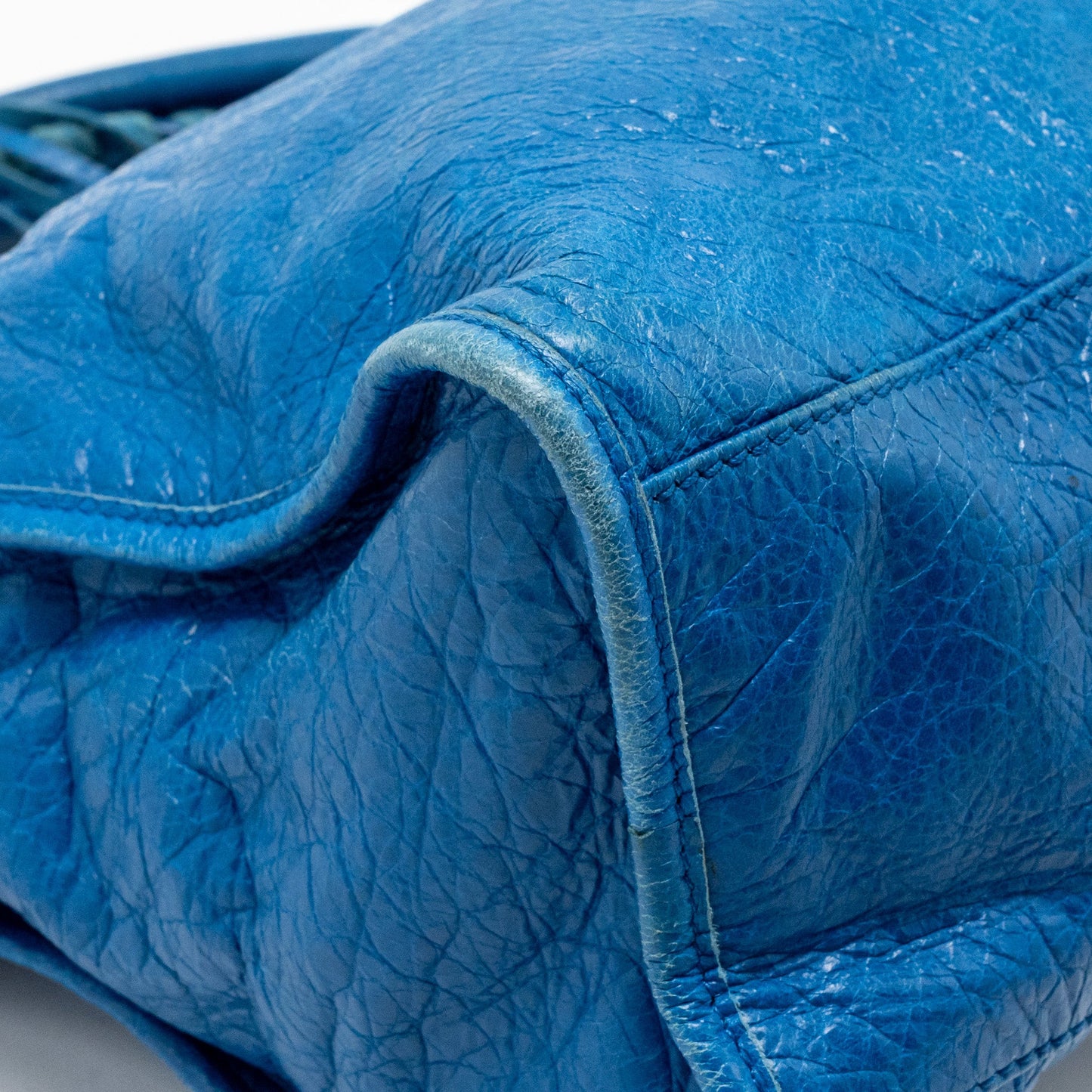 Balenciaga classic city bag Lambskin blue Ruthenium SHW