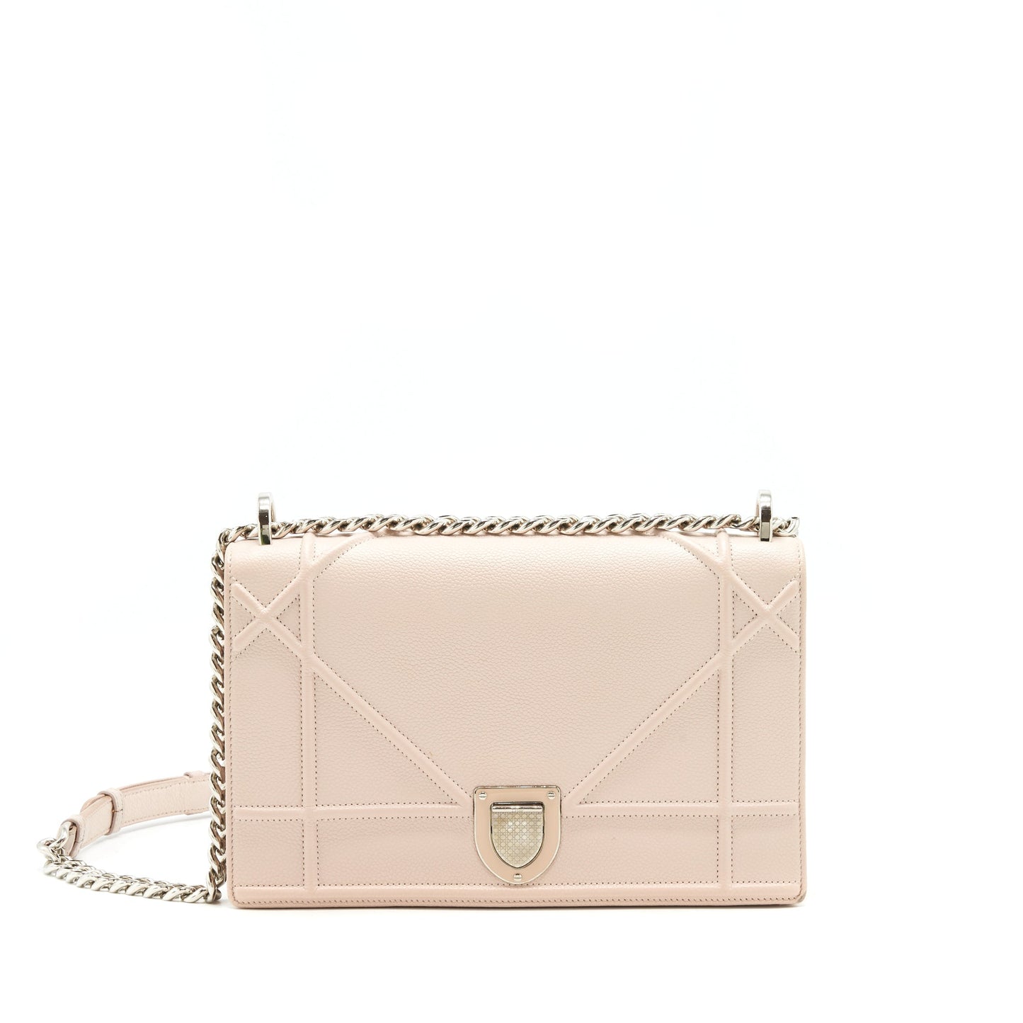 Luxury Dior Medium Luxury Diorama bag Grained Calfskin beige SHW