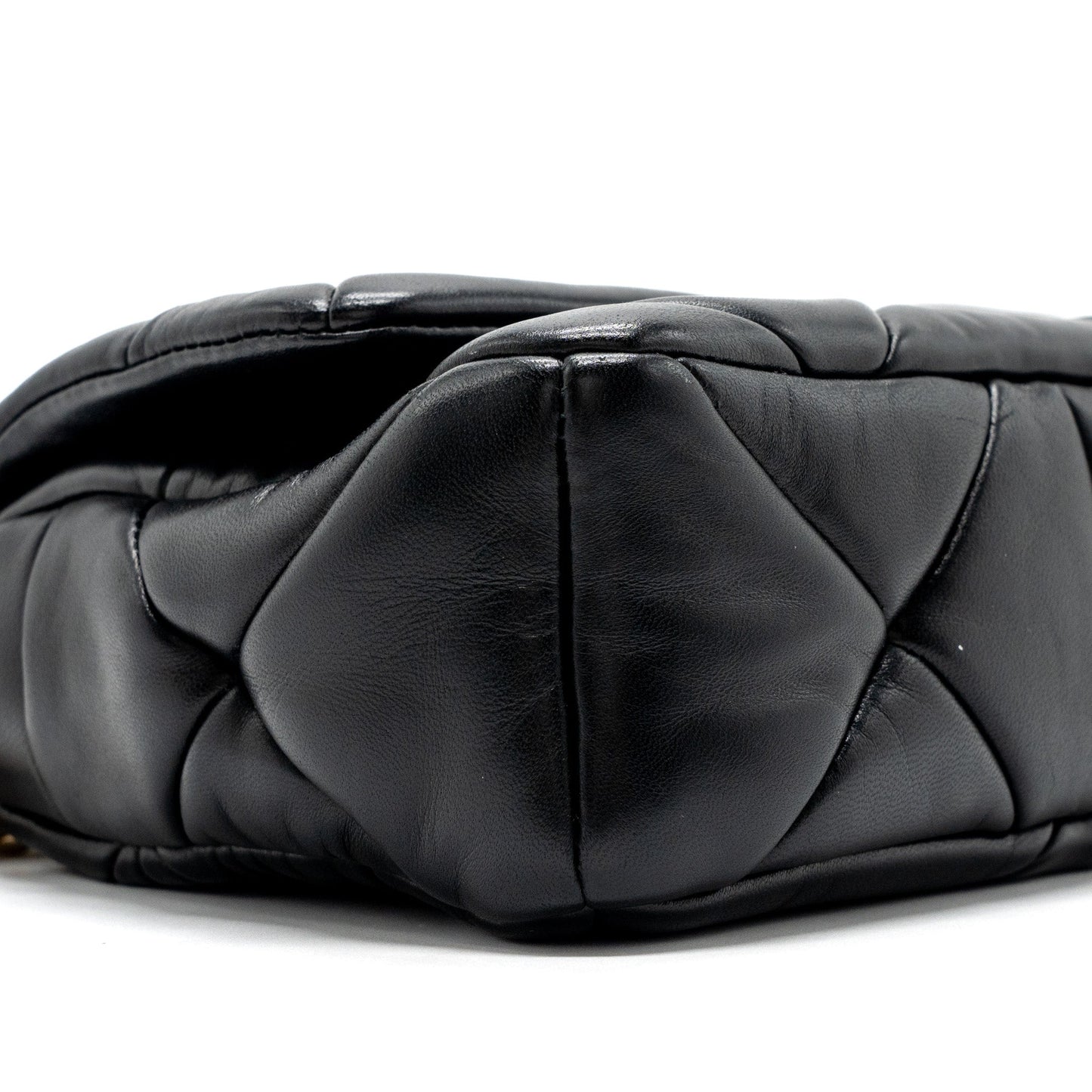Prada Pattina in Pelle Nappa Patch Black GHW