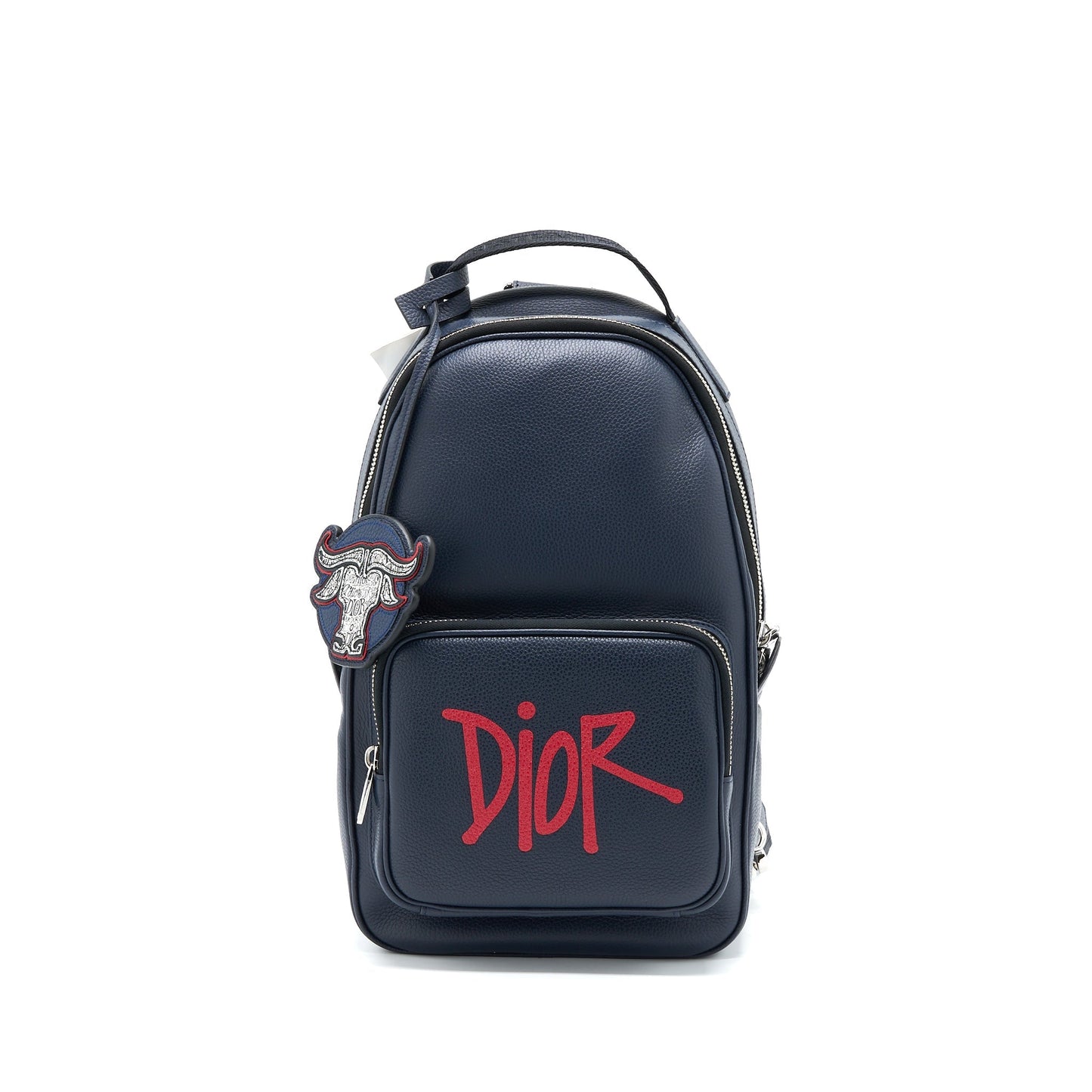 Luxury Dior x Stussy Year Of The Ox Sling Bag Calfskin Navy Multicolour SHW