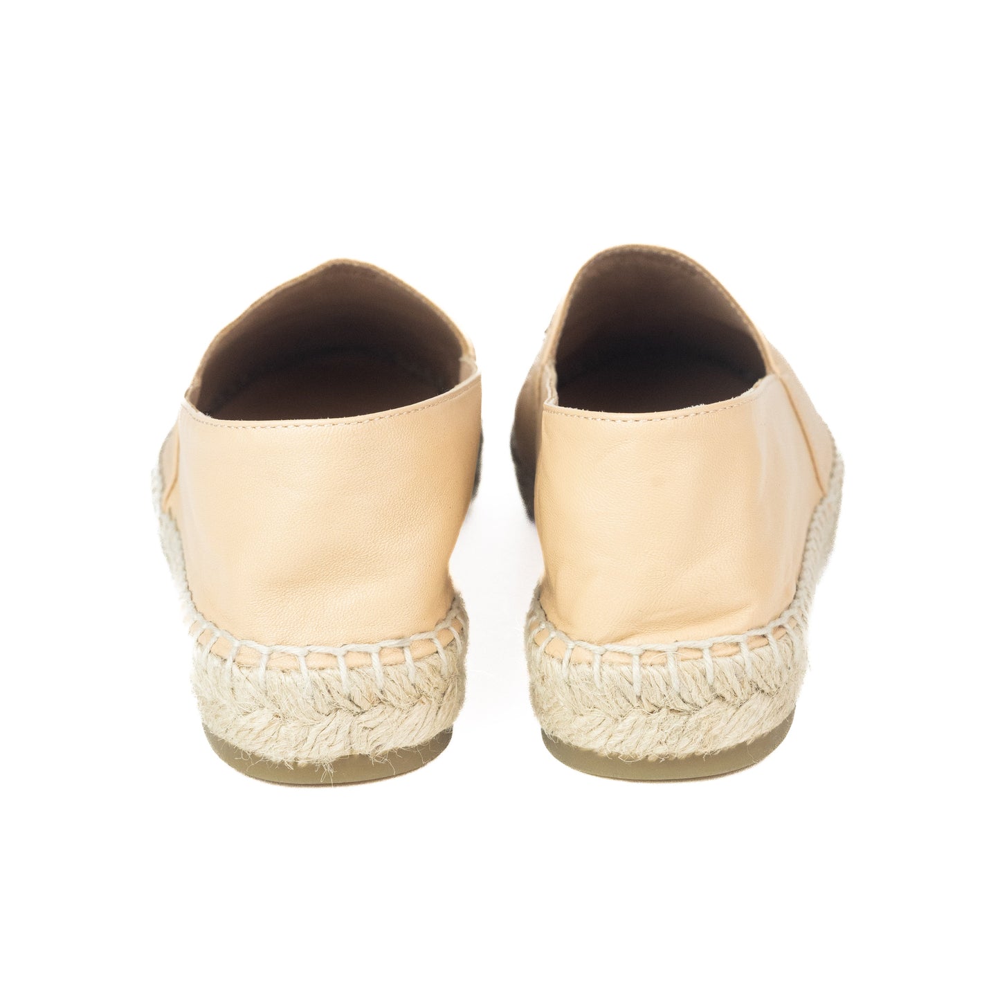 Chanel Lambskin CC Espadrilles nude