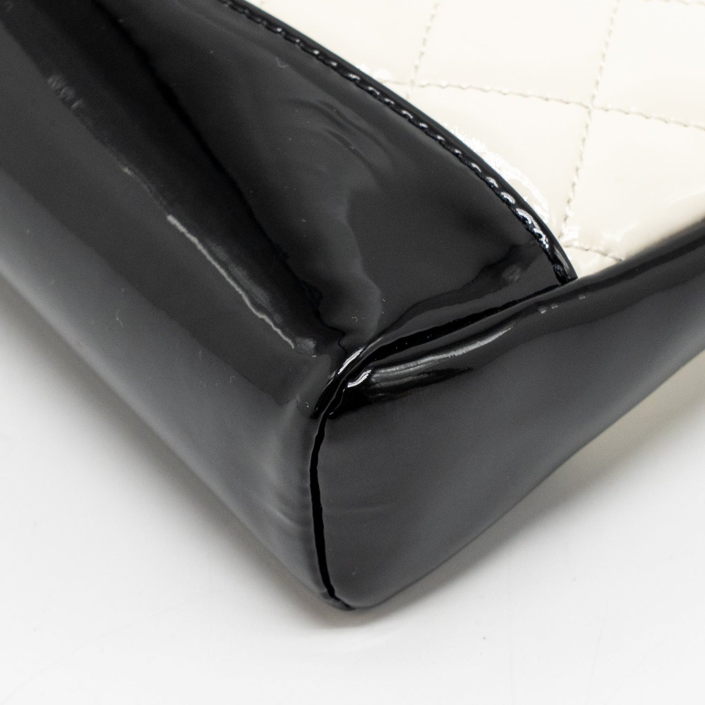 Chanel Mini 31 Bag Patent Black / White LGHW (Microchip)