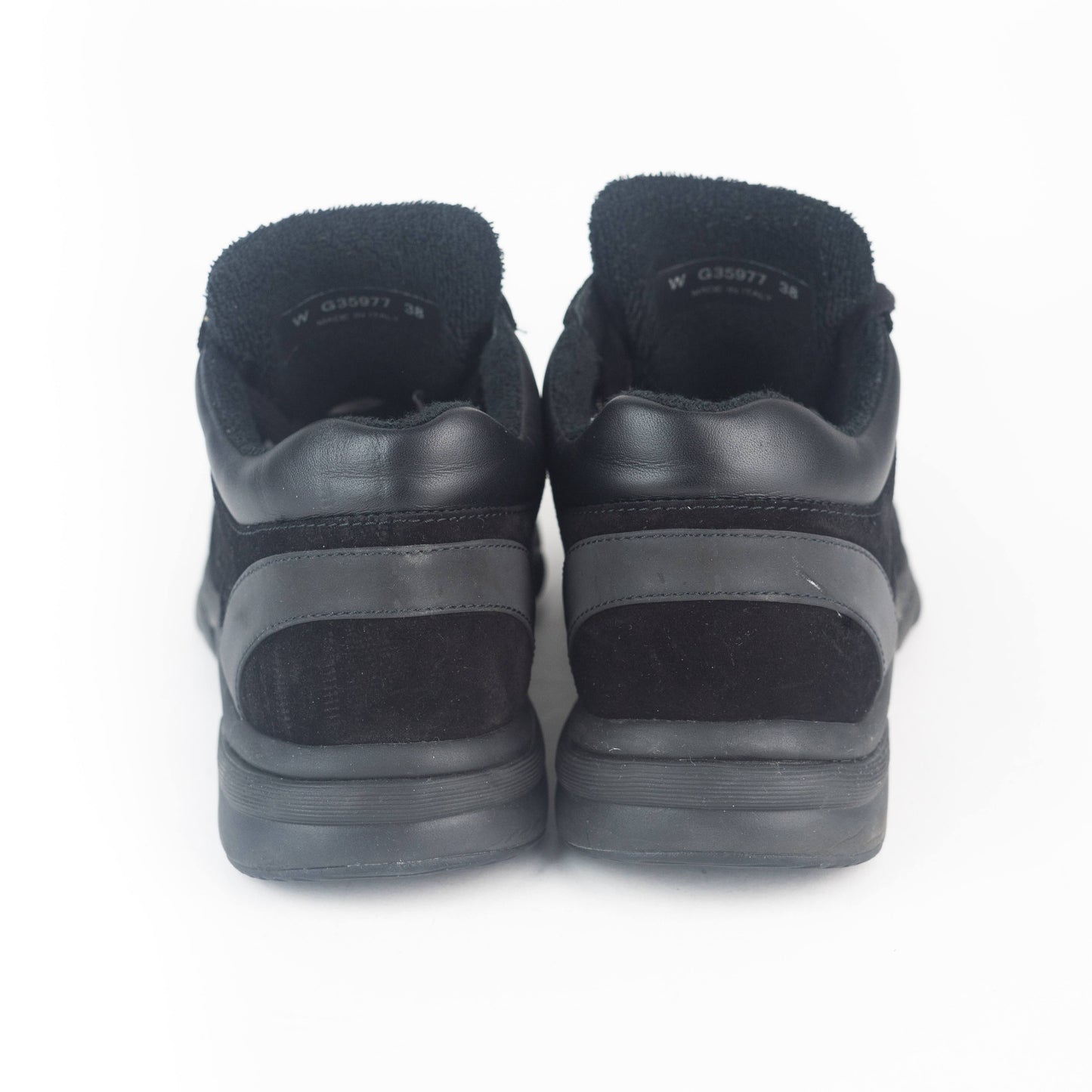 Chanel Suede and Fish-net Cross trainers in Black