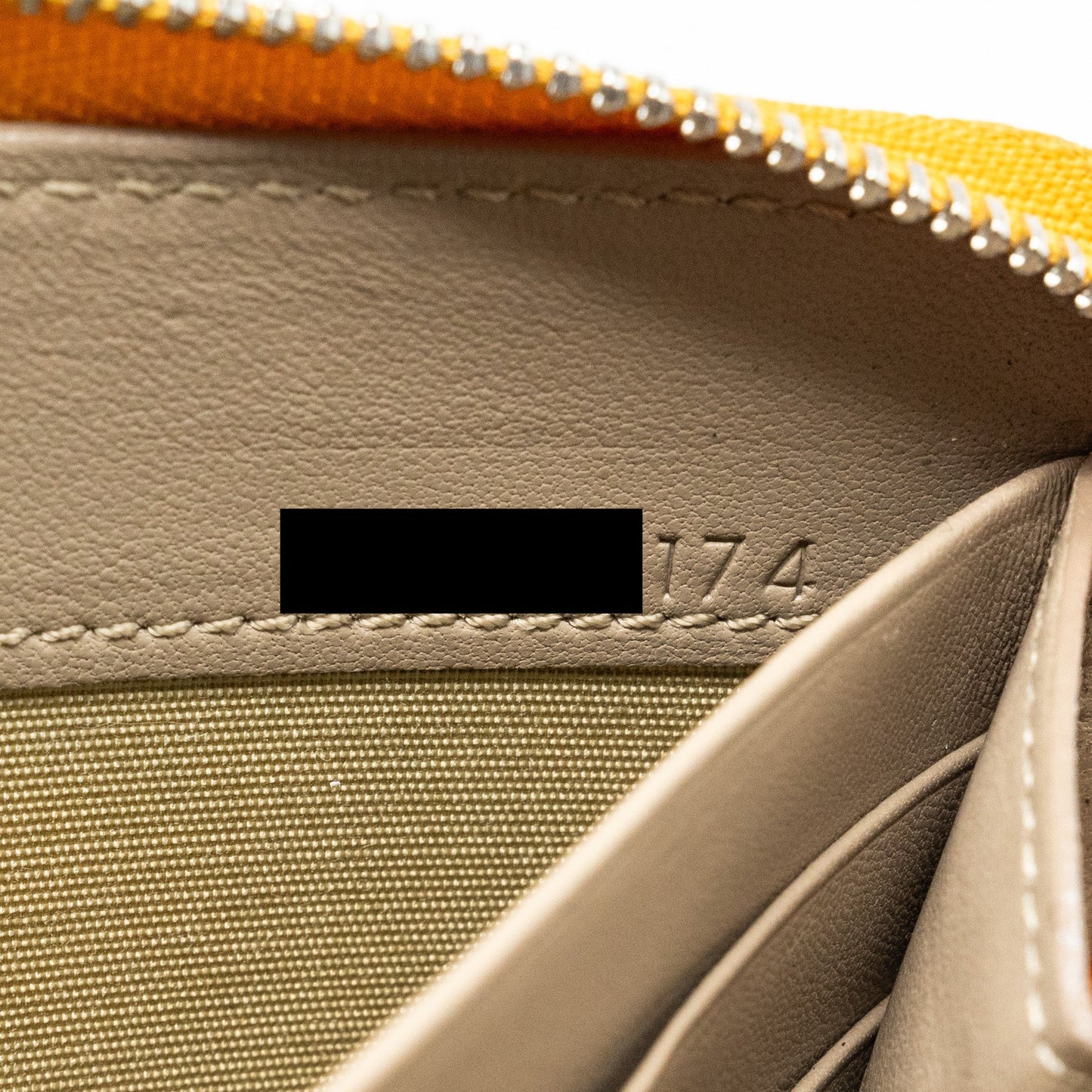 Celine zip long wallet calfskin yellow SHW