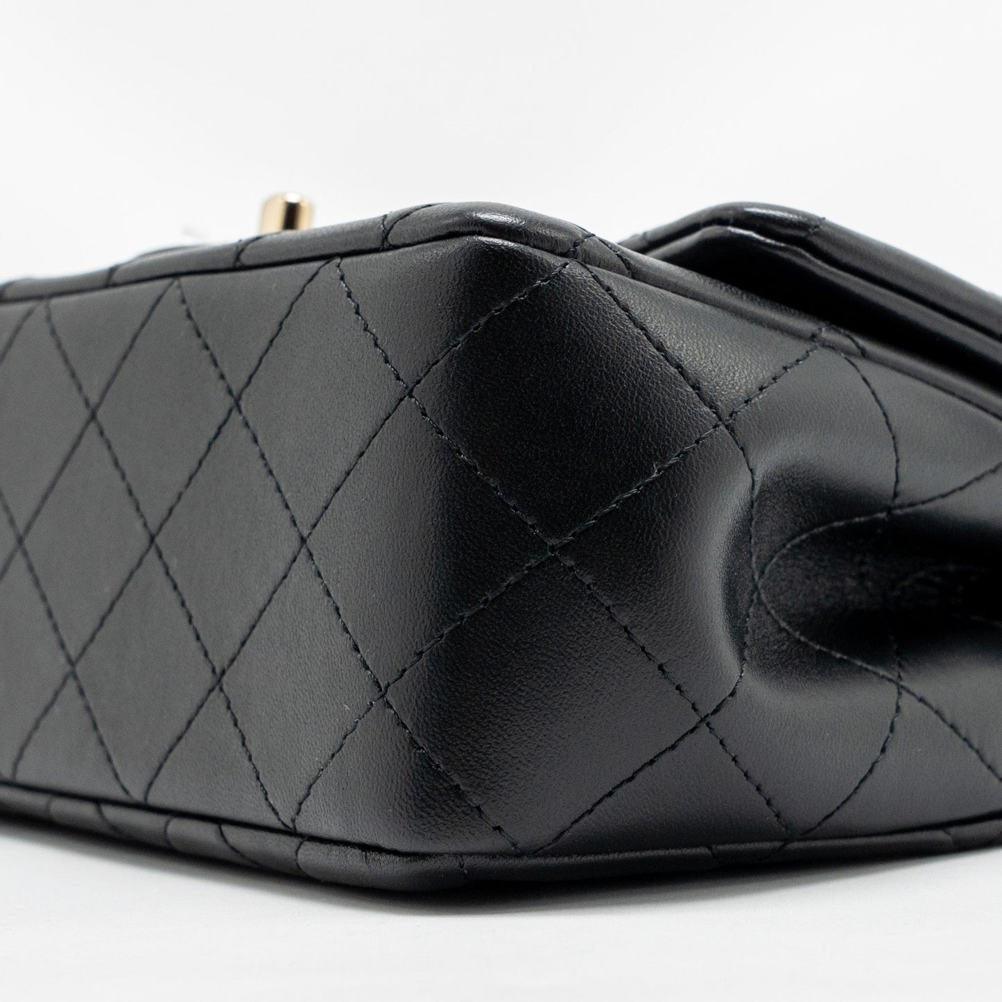 Chanel Minirectangular flap bag Lambskin black LGHW (microchip)