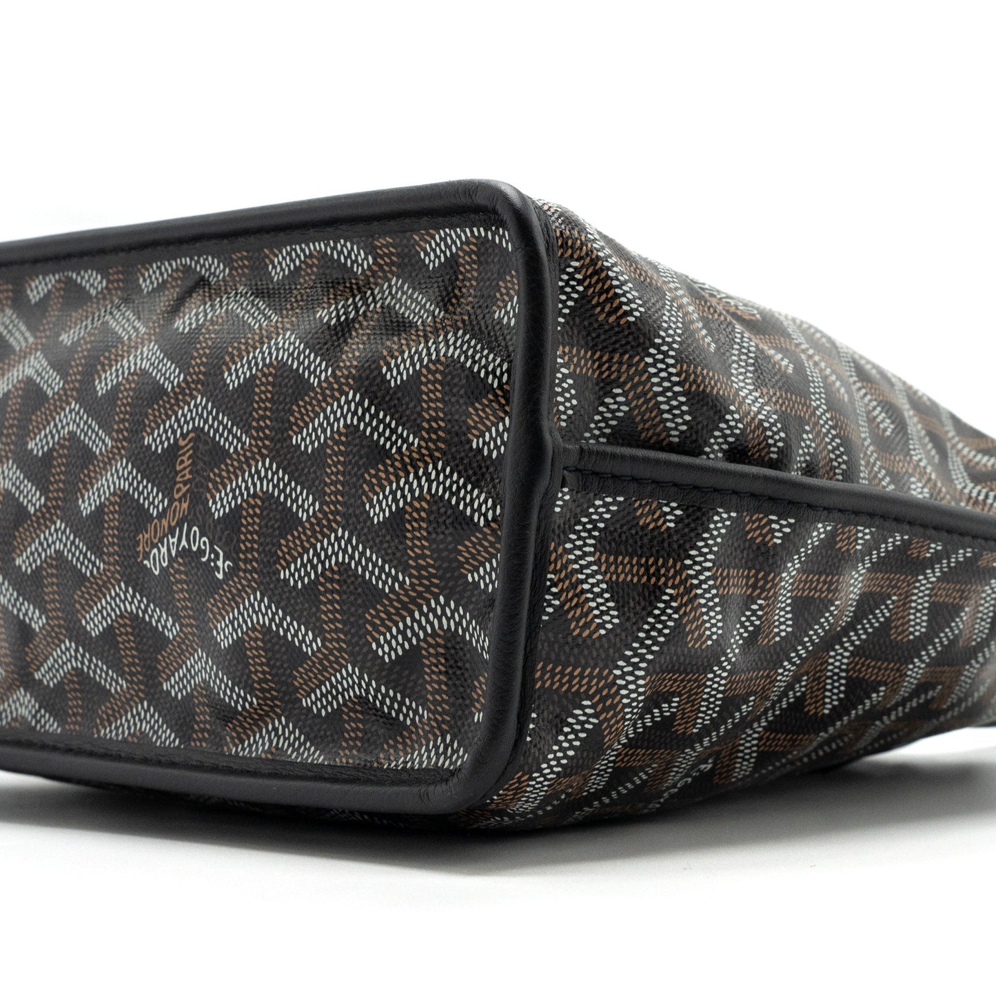 GOYARD Anjou mini bag canvas/calfskin black SHW