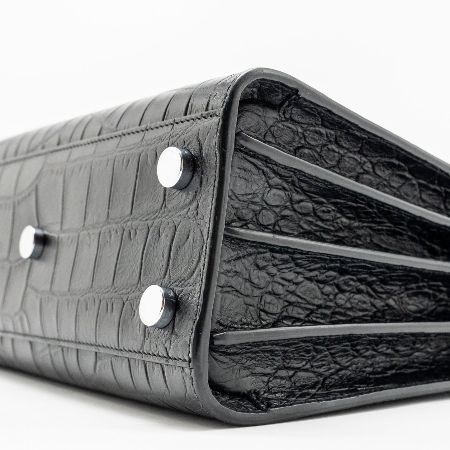 Saint Laurent Nano Sac De jour croc embossed calfskin black SHW