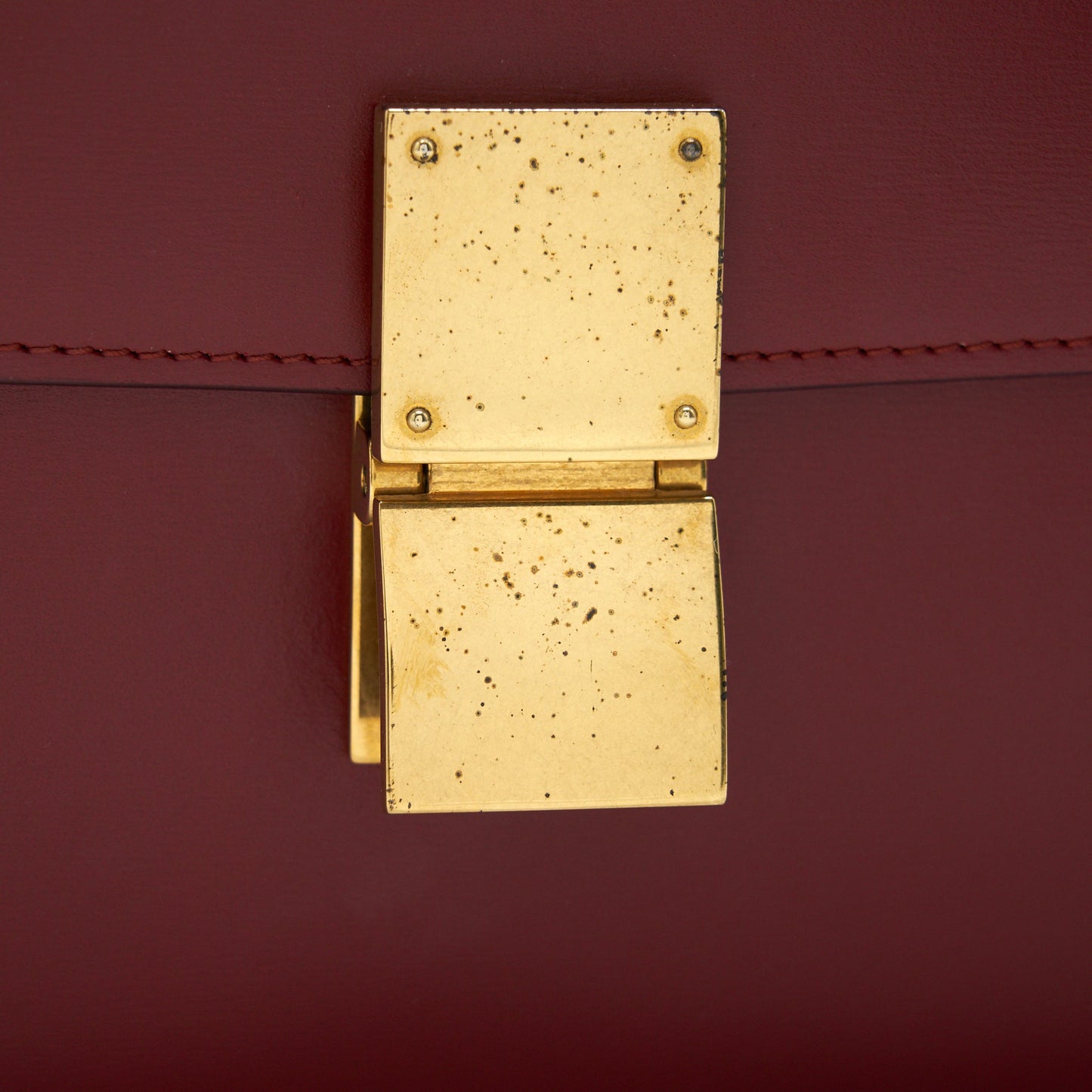 Celine Medium Classic Box Bag red GHW