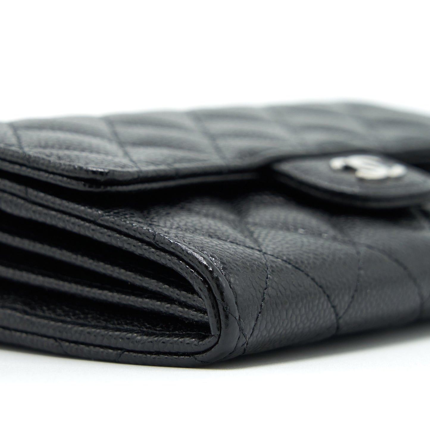 Chanel Flap Wallet Caviar Black SHW