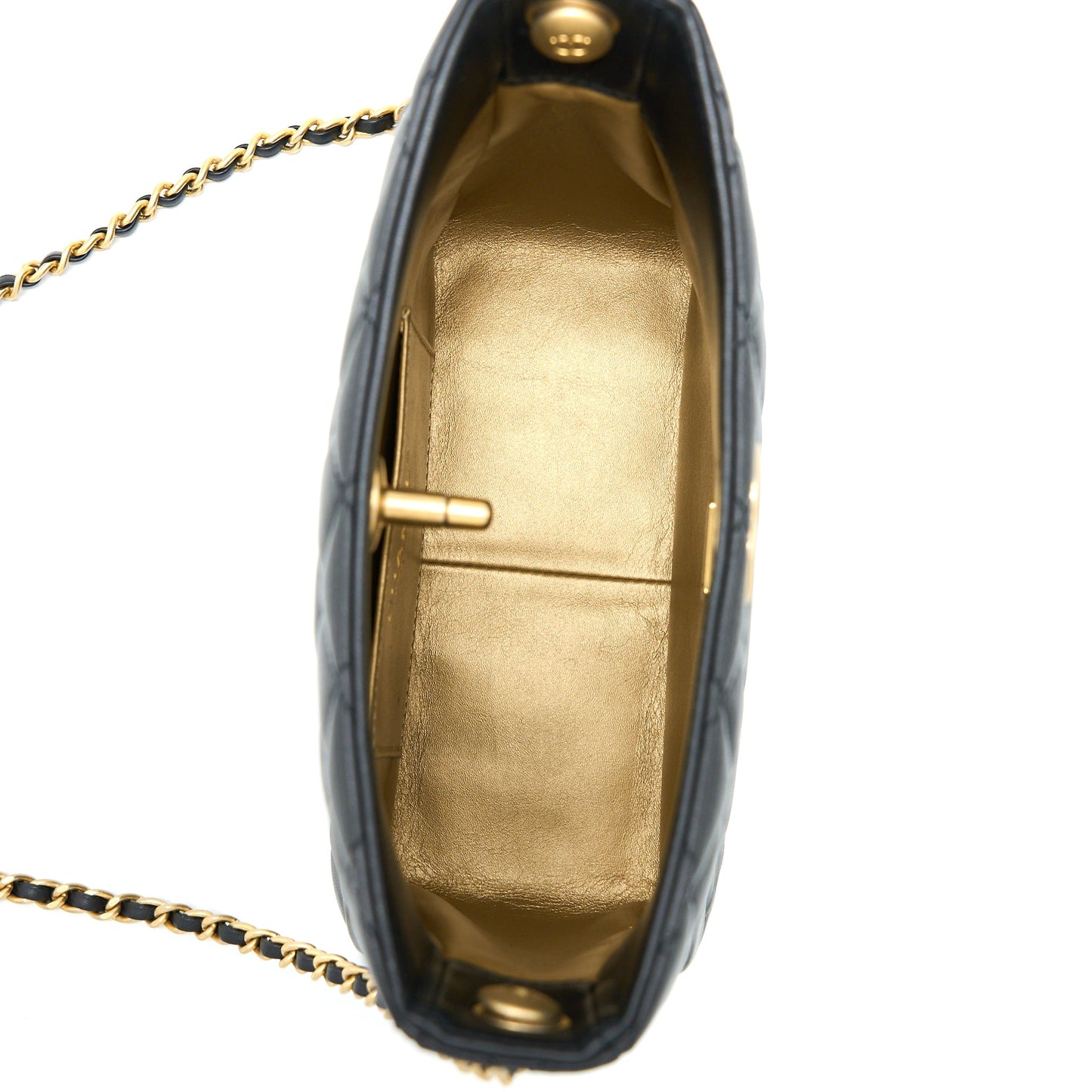 Chanel Pearl Crush Hobo Bag Lambskin Black GHW (Microchip)