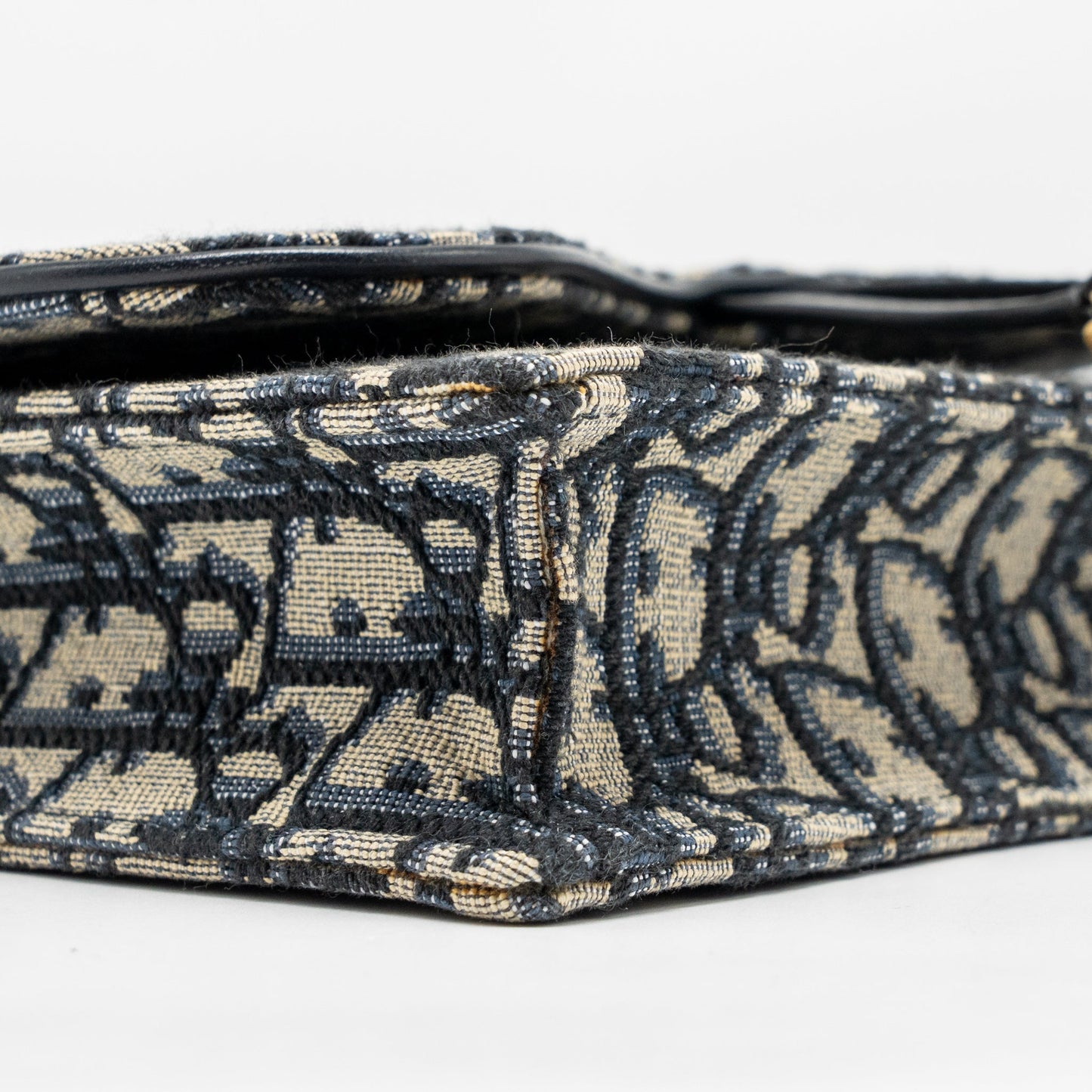 DIOR Saddle Pouch Dior Oblique Canvas Blue GHW