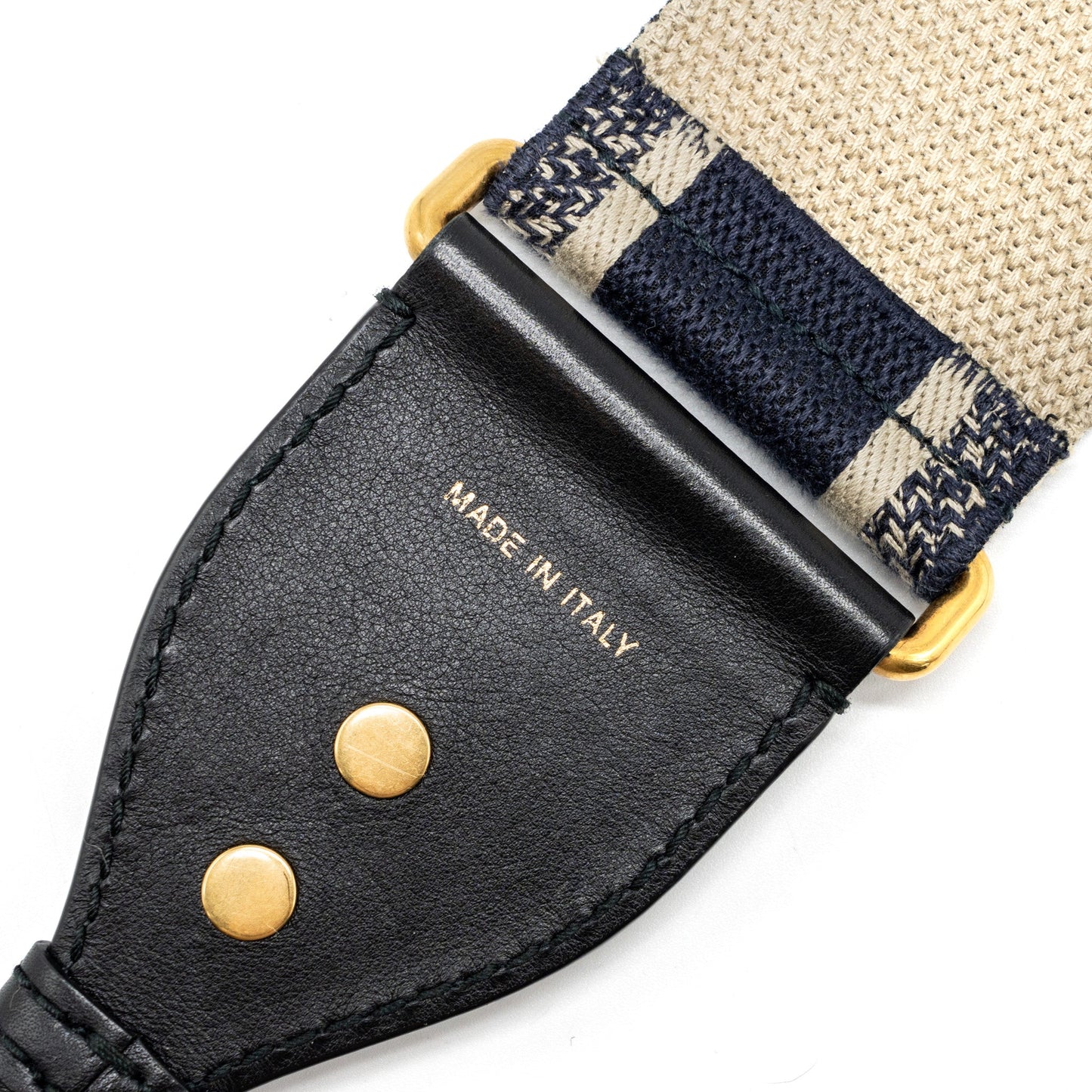 Luxury Dior Shoulder Strap Oblique Canvas Black/Navy GHW