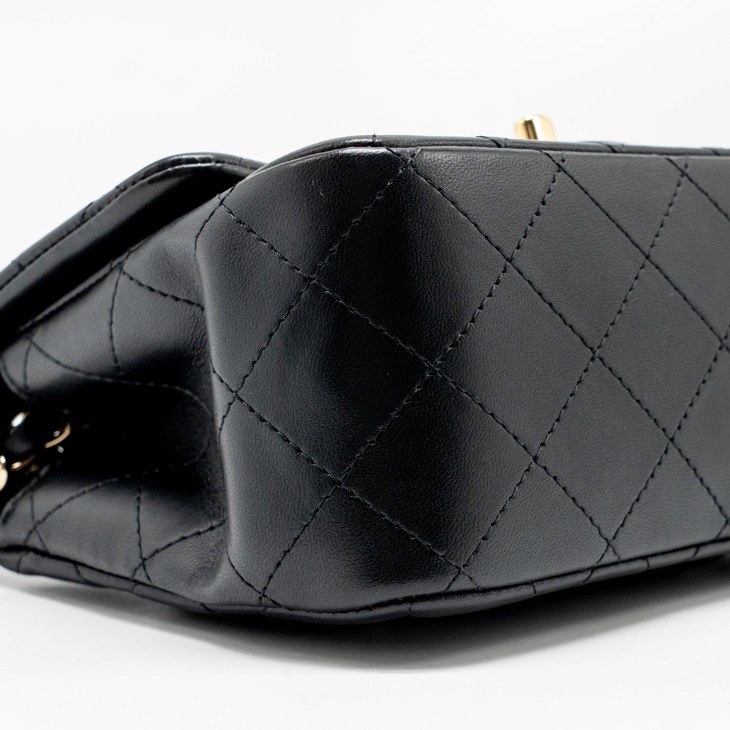 Chanel Mini Square Flap Bag Lambskin Black GHW