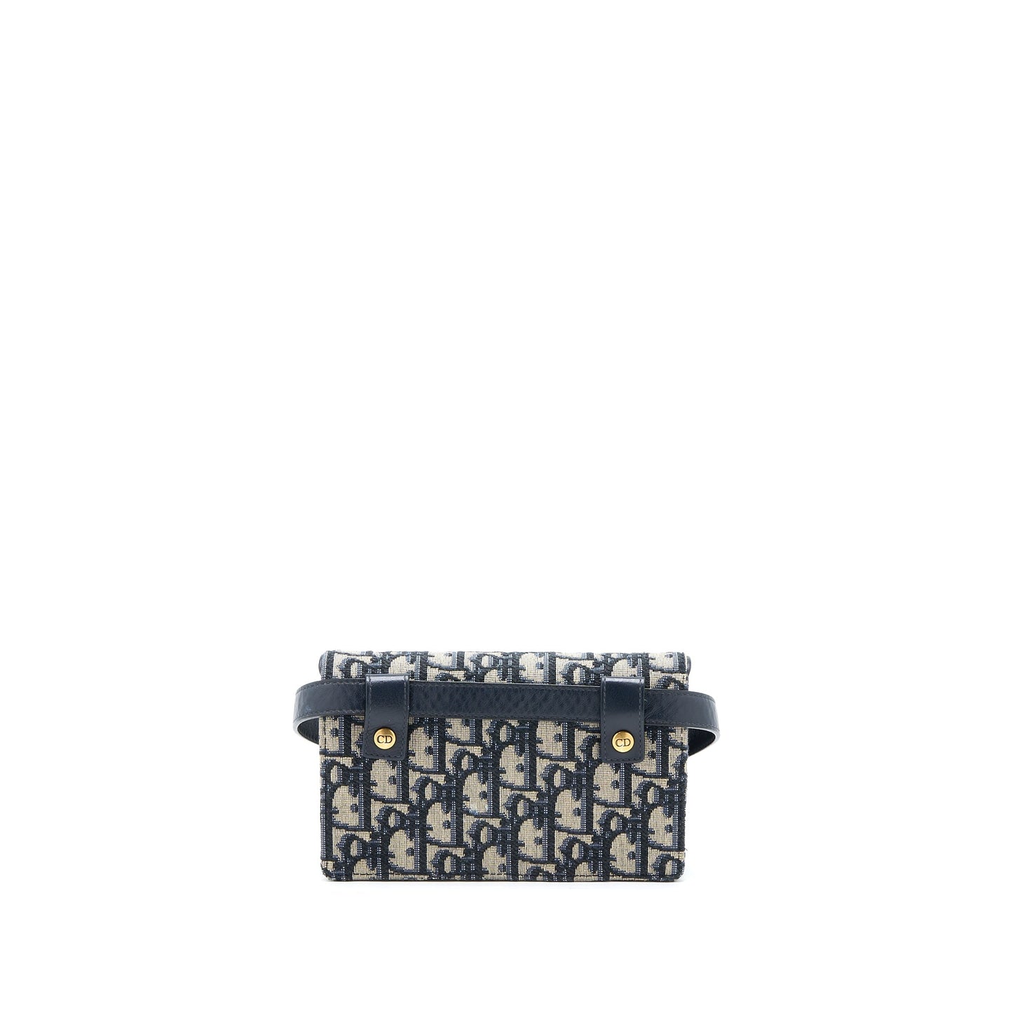 Luxury Dior Saddle Belt Pouch Blue Oblique Jacquard GHW