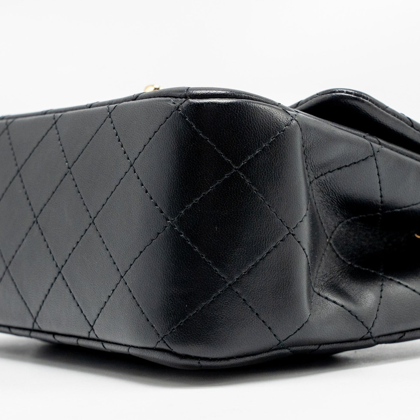 Chanel Mini Square Flap Bag Lambskin Black GHW