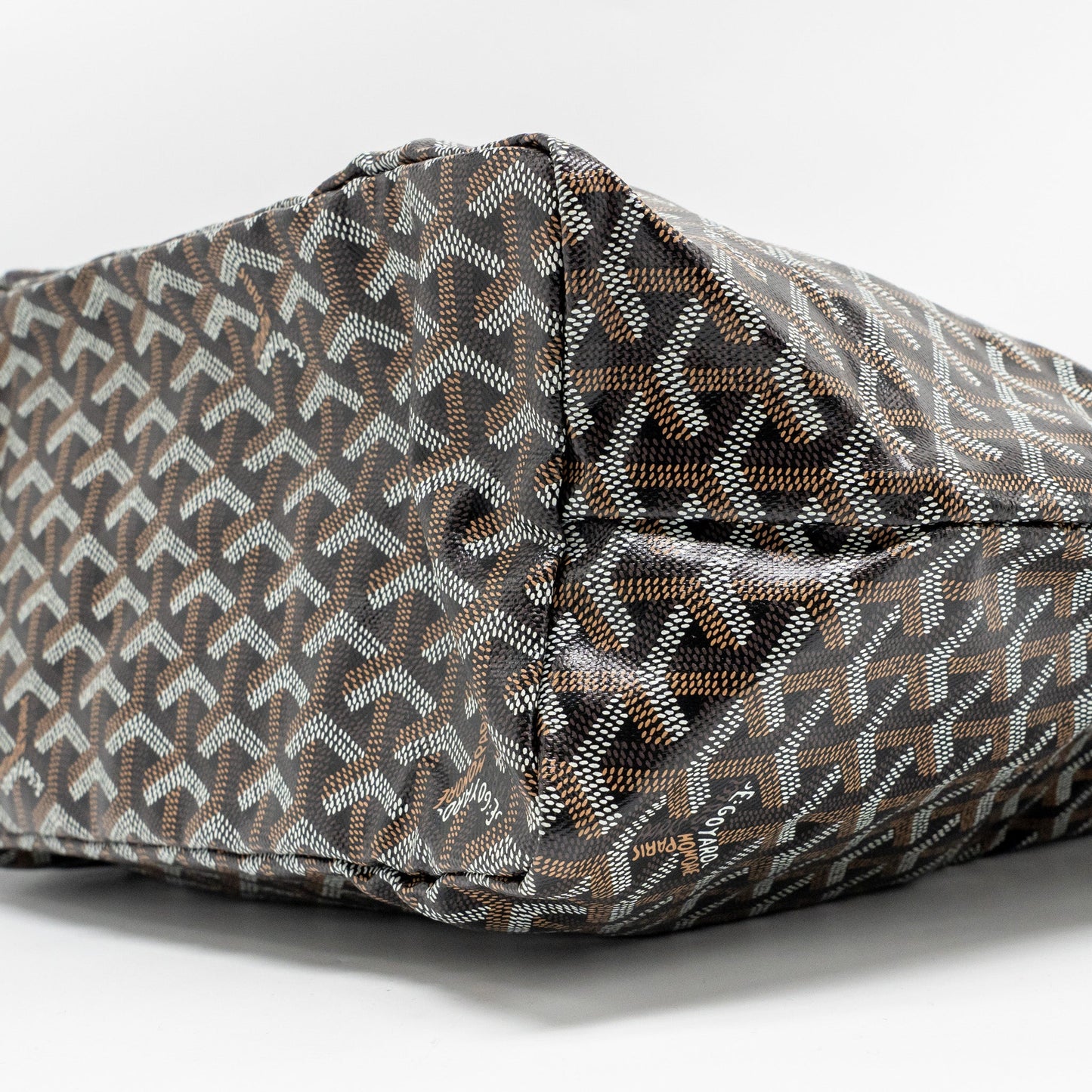 Goyard Saint Louis PM Tote Bag Goyardine Canvas/Calfskin Black SHW