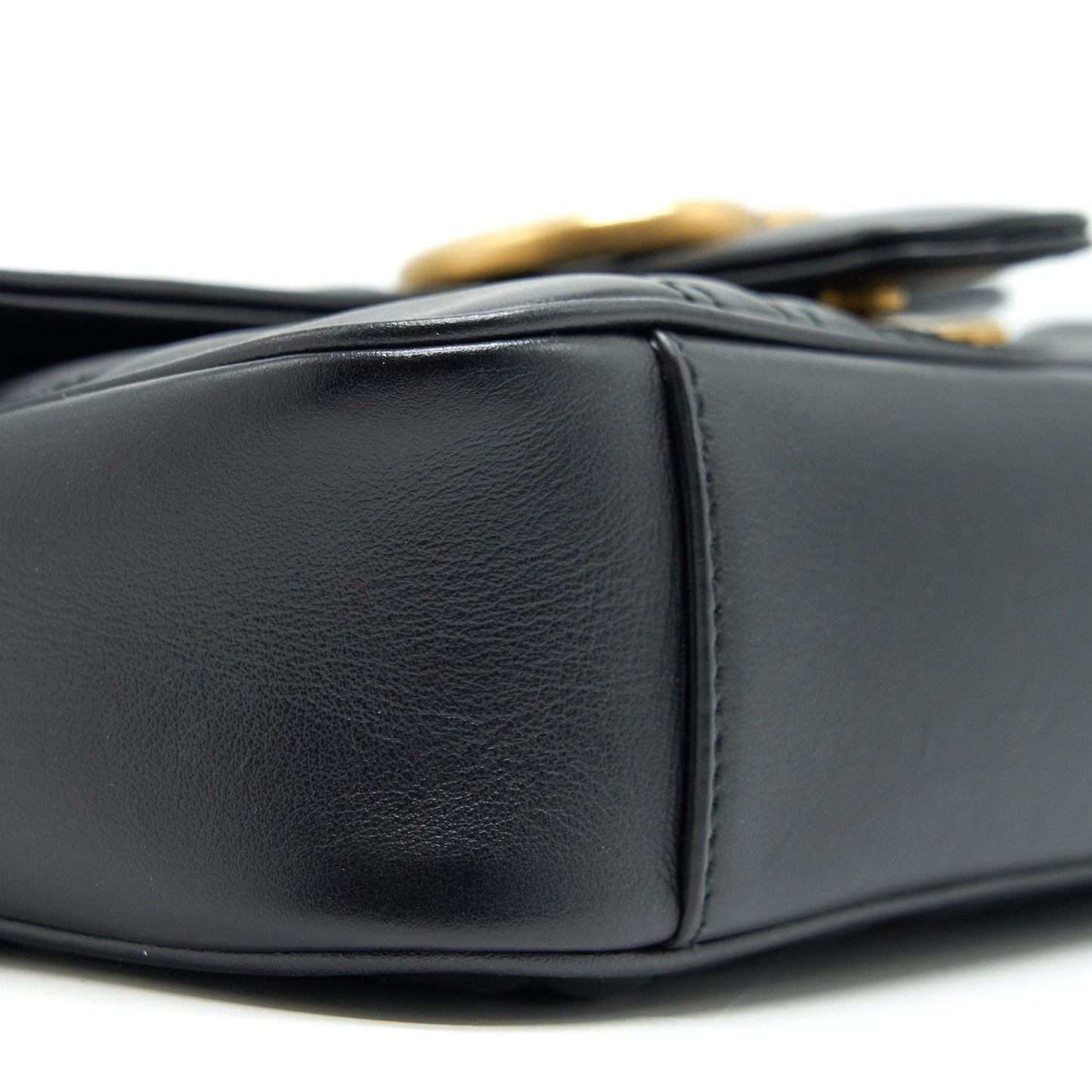 Gucci GG Marmont Mini Matelasse Shoulder Bag Black GHW