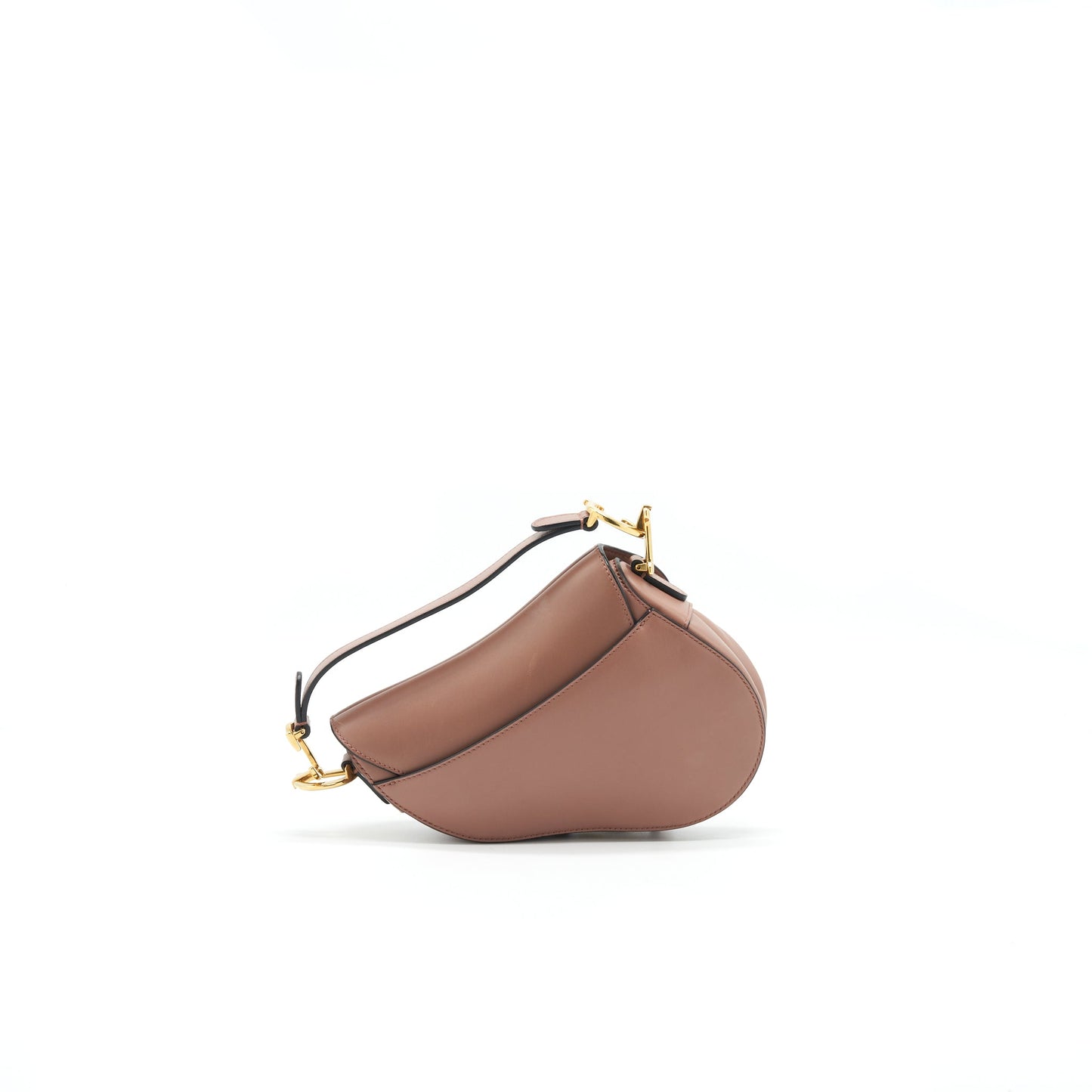 Luxury Dior Small Saddle Bag Rose Taupe GHW