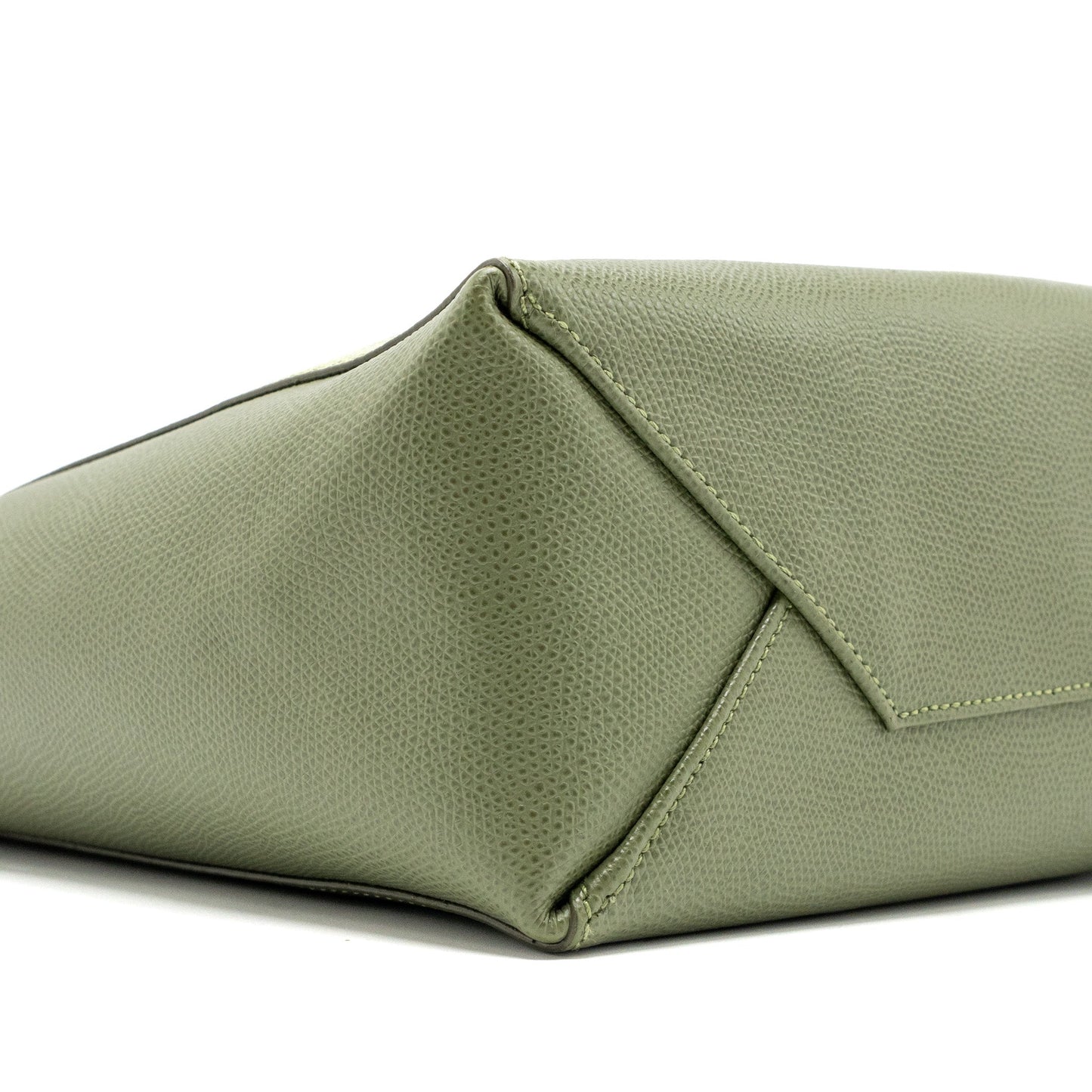 Celine vertical cabas tote bag grained calfskin green GHW