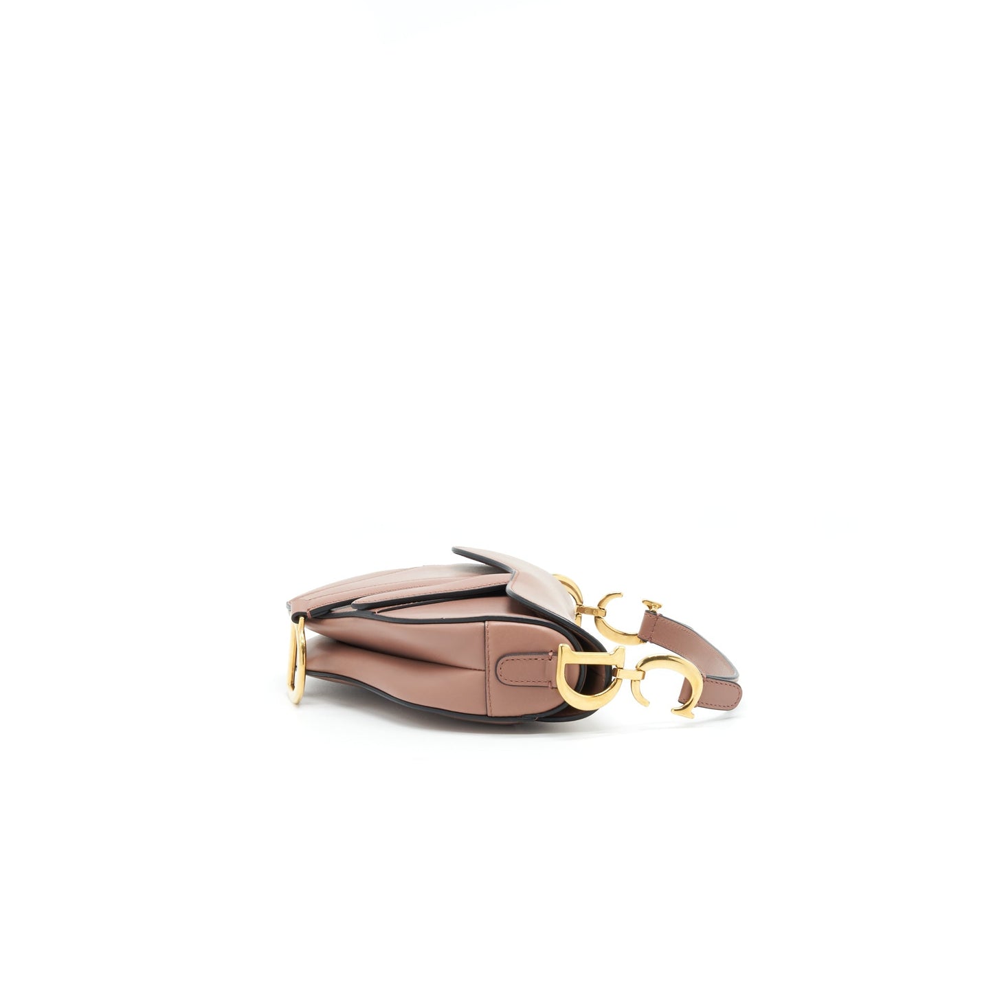 Luxury Dior Small Saddle Bag Rose Taupe GHW