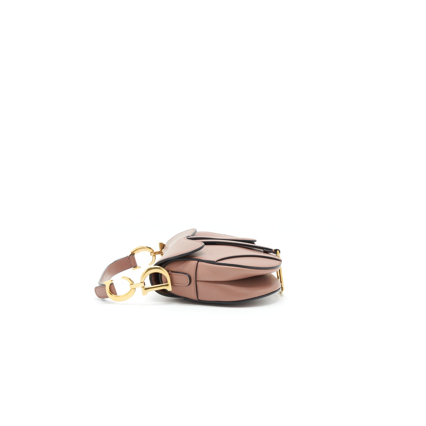 Luxury Dior Small Saddle Bag Rose Taupe GHW