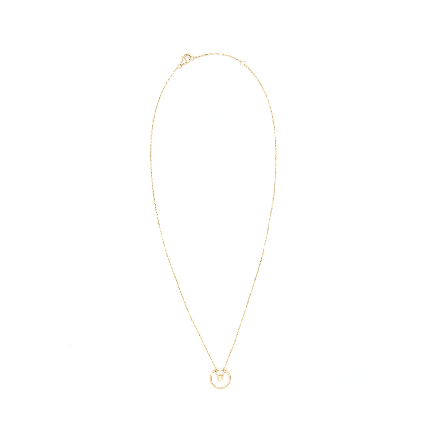 CARTIER AMULETTE DE CARTIER NECKLACE XS MODEL WITH YELLOW GOLD WHITE MOTHER-OF-PEARL