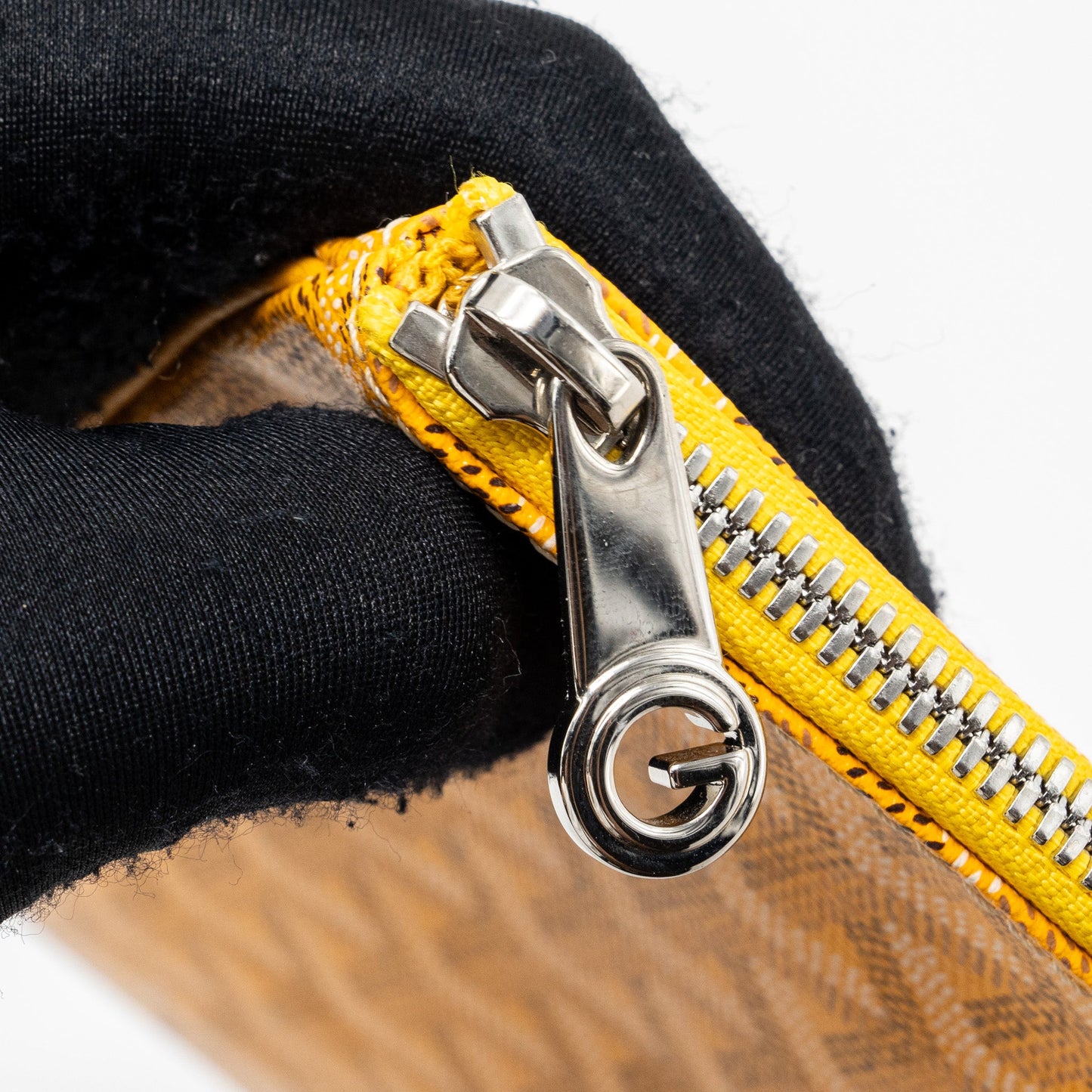 Goyard clutch bag canvas yellow SHW