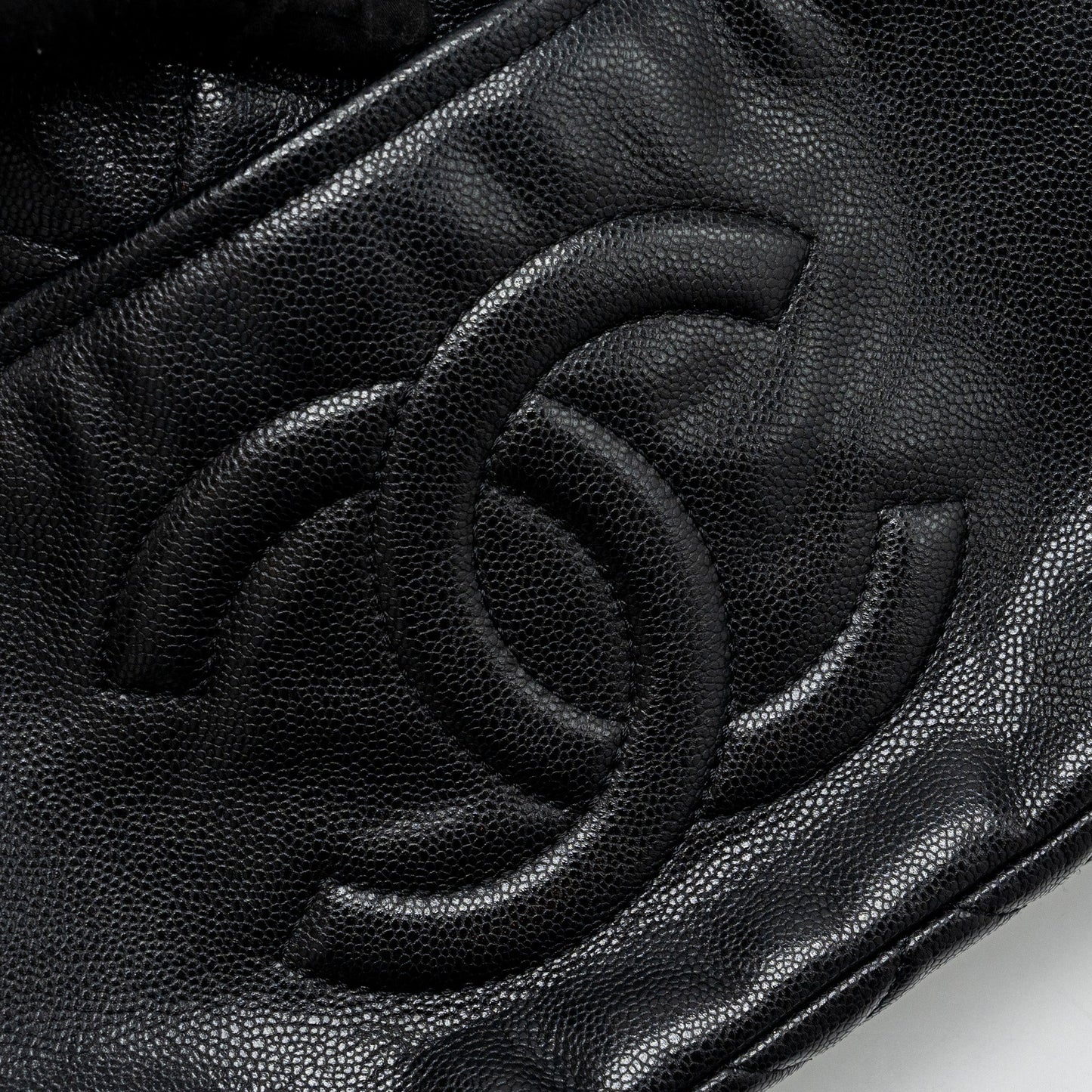 Chanel mattresses chain tote bag caviar black SHW