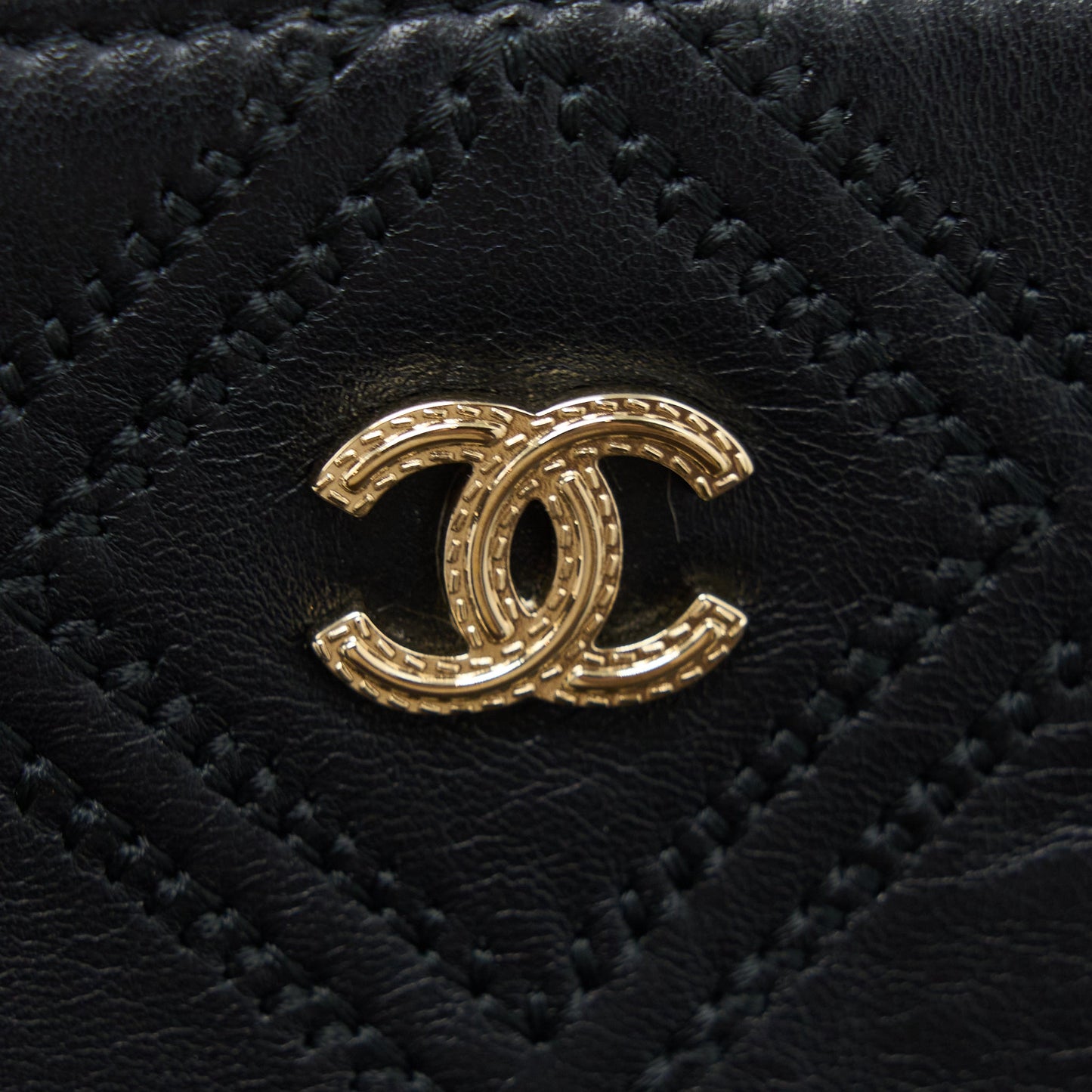 Chanel Quilted Pouch with Tassel Black LGHW