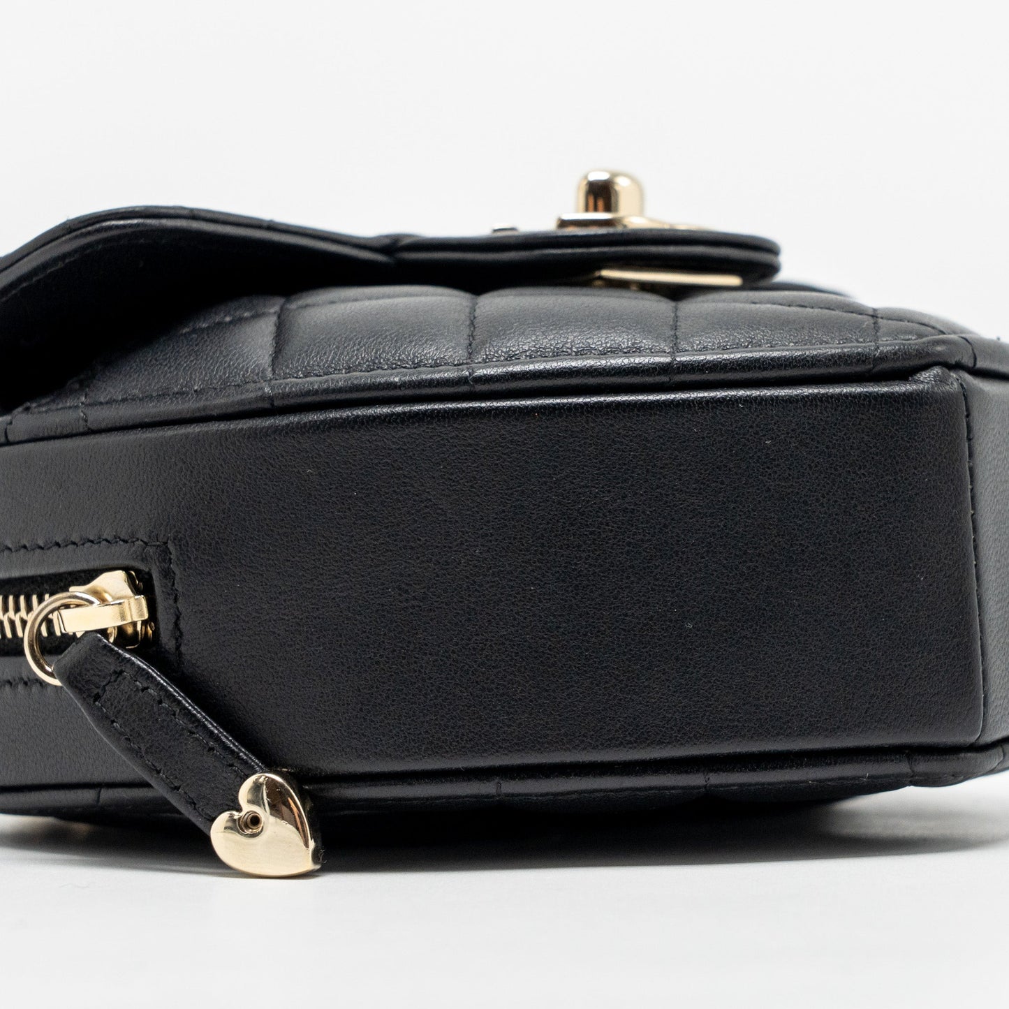 Chanel Small heart bag lambskin black LGHW