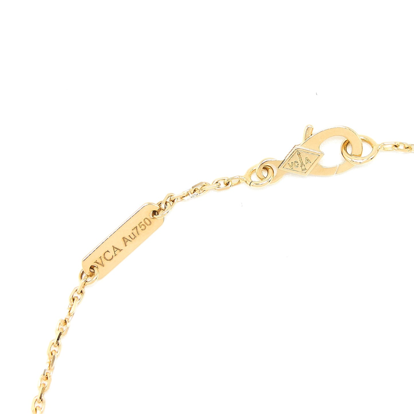 Van Cleef&Arpels Vintage Alhambra Pendant Onyx Yellow Gold