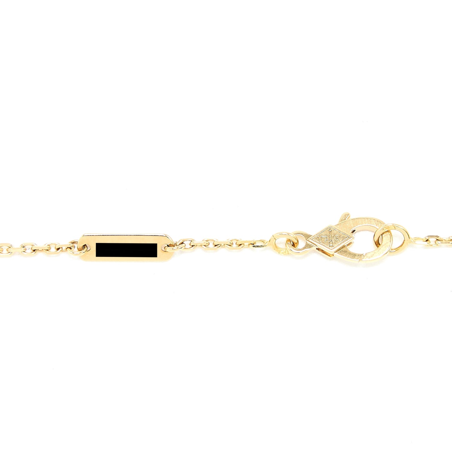 Van Cleef&Arpels Vintage Alhambra Pendant Onyx Yellow Gold
