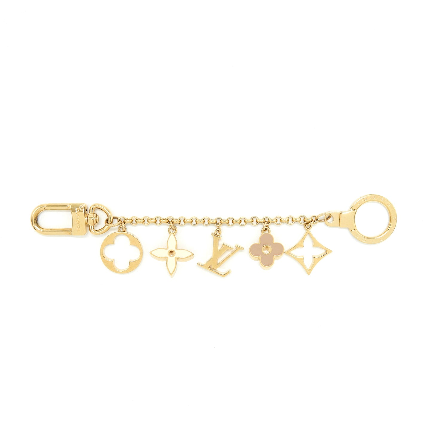 Louis Vuitton Bag Charm Light Gold Tone