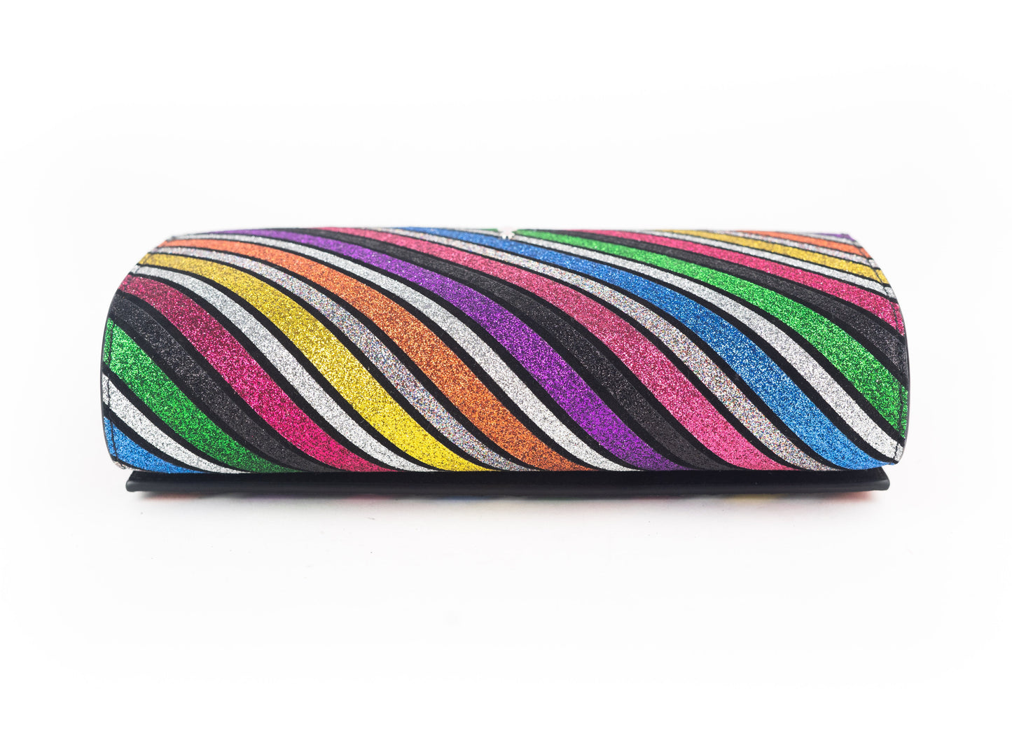 Christian Louboutin Rainbow Glitter Clutch on Chain