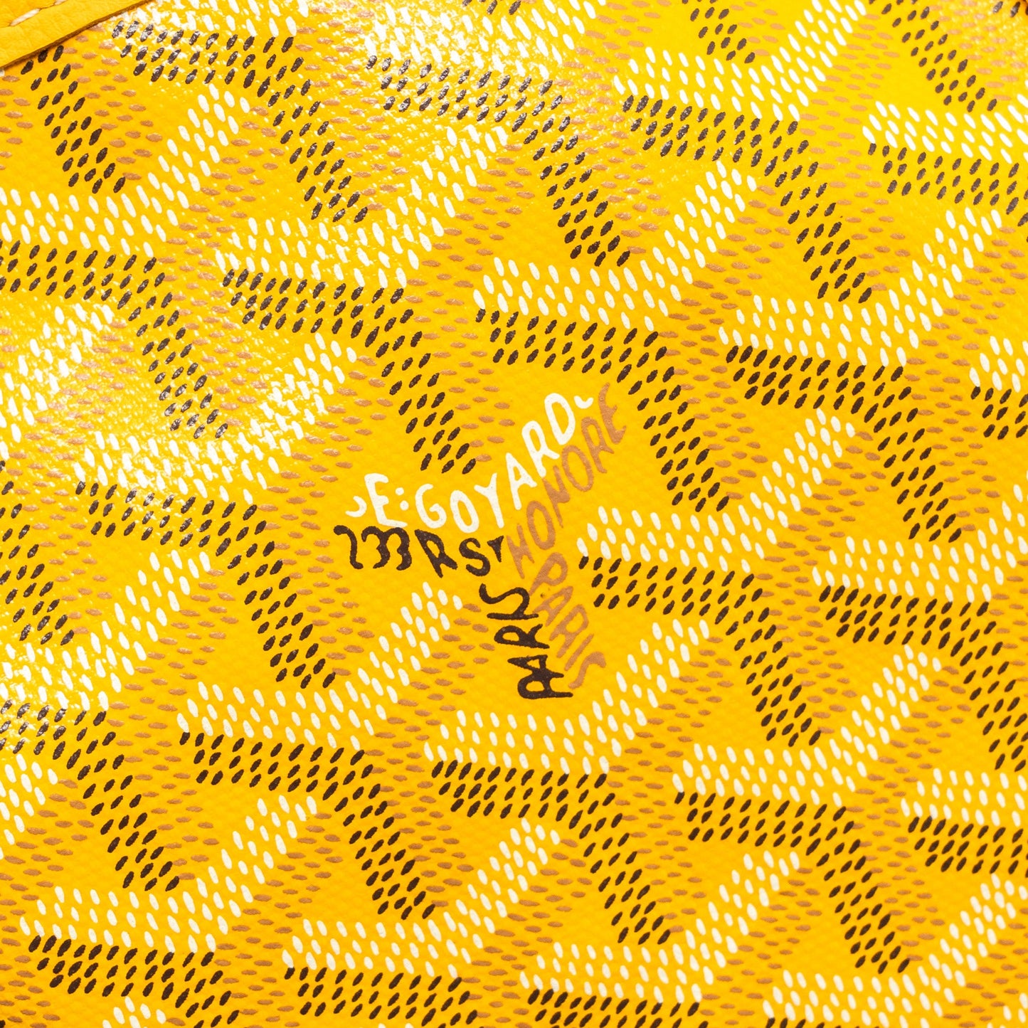 Goyard mini Anjou tote bag canvas / calfskin yellow SHW
