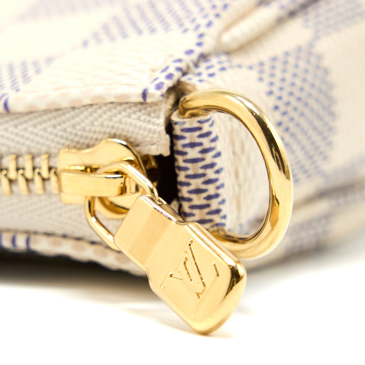 Louis Vuitton Pochette Accessories Damier Azur Canvas GHW (New Version)