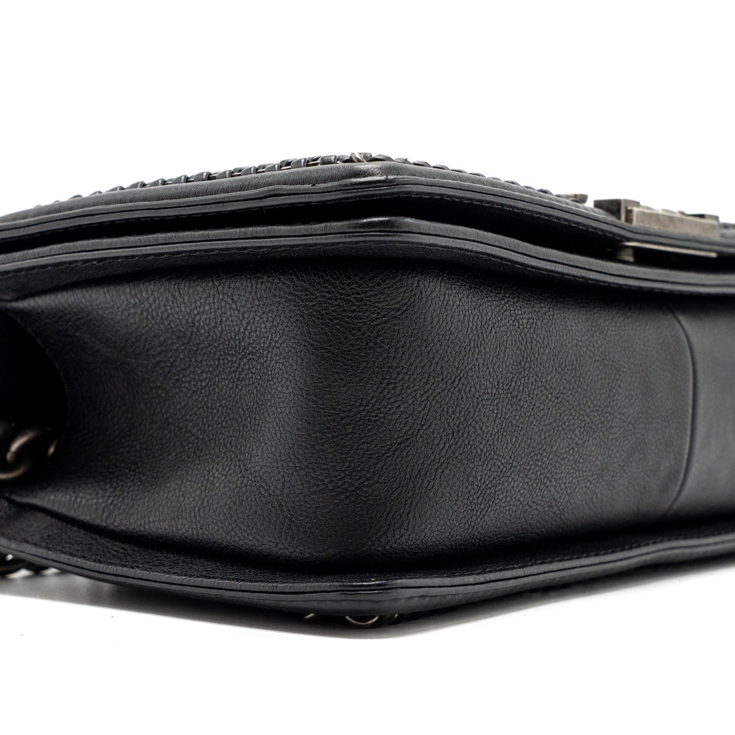 Chanel Top Handle Medium Boy bag Limited Edition Calfskin Black Ruthenium Hardware