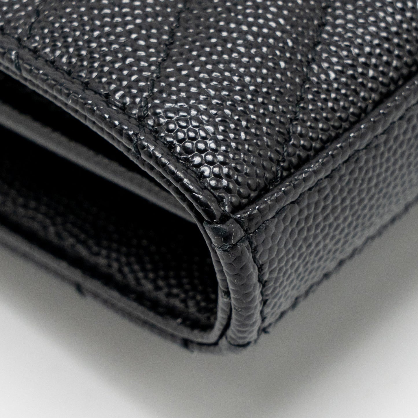 Saint Laurent/YSL Envelope Chain Wallet Calfskin Black SHW