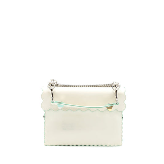 Fendi Kan I Bag Calfskin White SHW