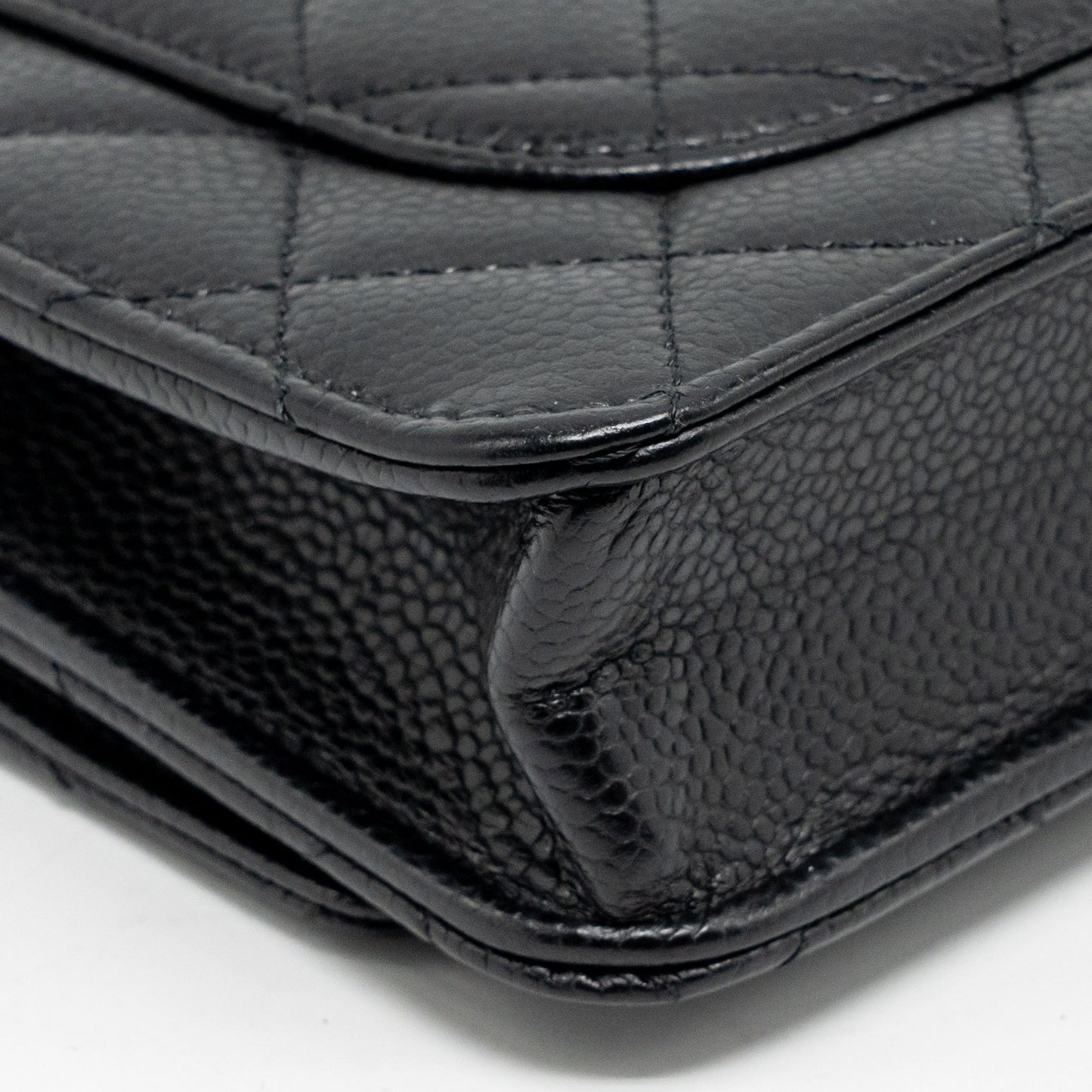 Chanel Classic Wallet On Chain Caviar Black GHW (microchip)