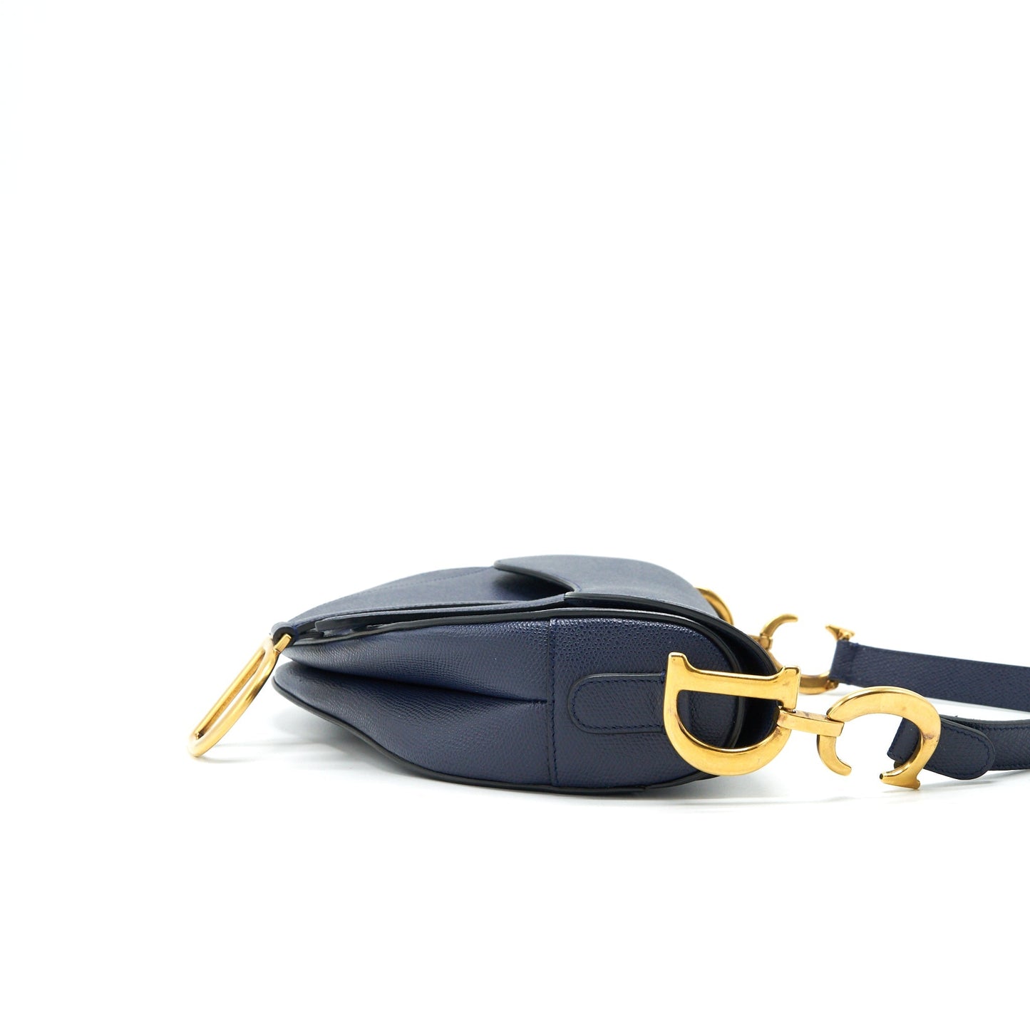 Christian Luxury Dior Medium Saddle Bag Indigo Blue