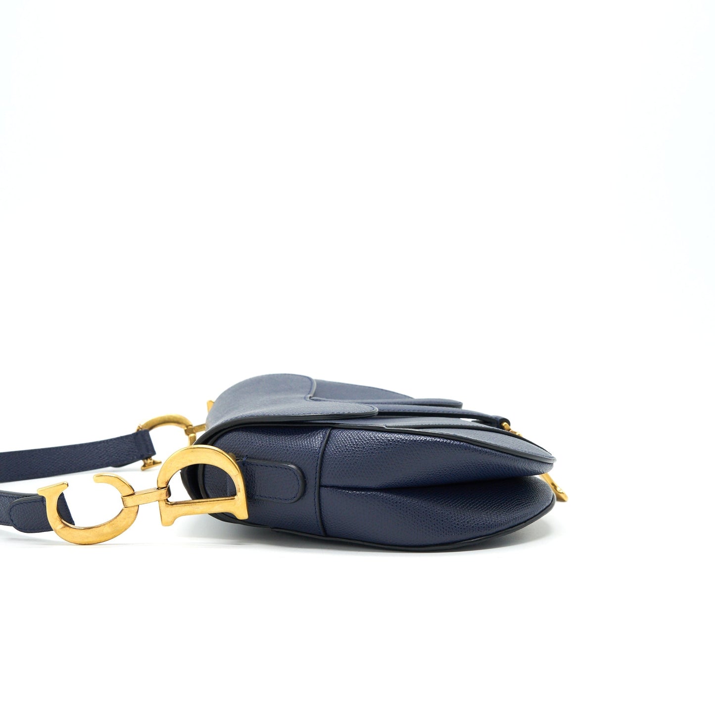 Christian Luxury Dior Medium Saddle Bag Indigo Blue