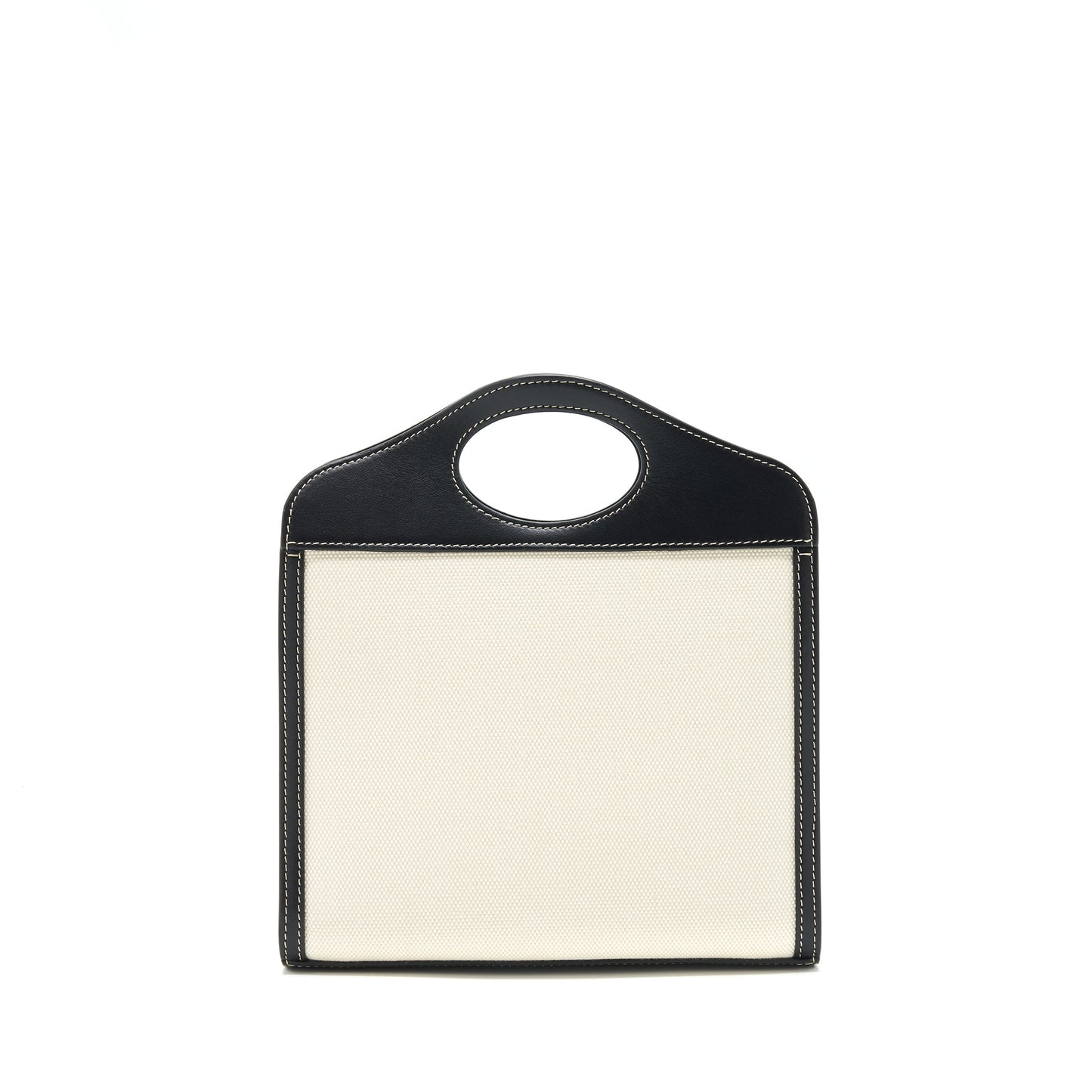 Burberry Mini Two-tone Canvas/Leather pocket bag